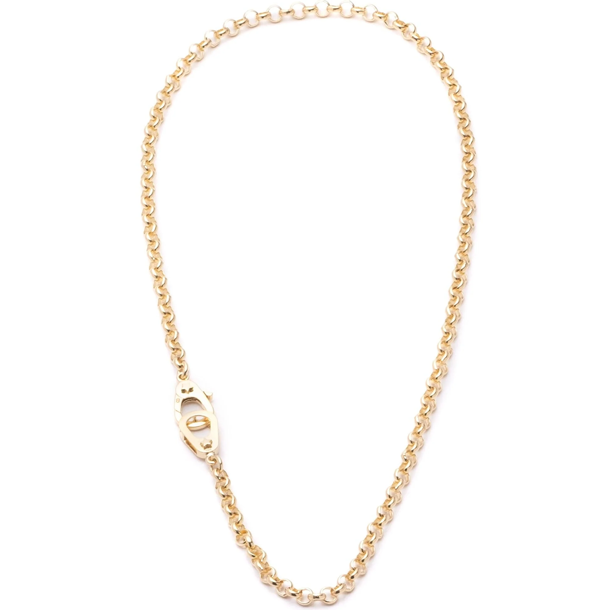 Belcher | Medium Belcher Chain with Pavé Sister Hooks | Diamonds, Yellow Gold - Image 3