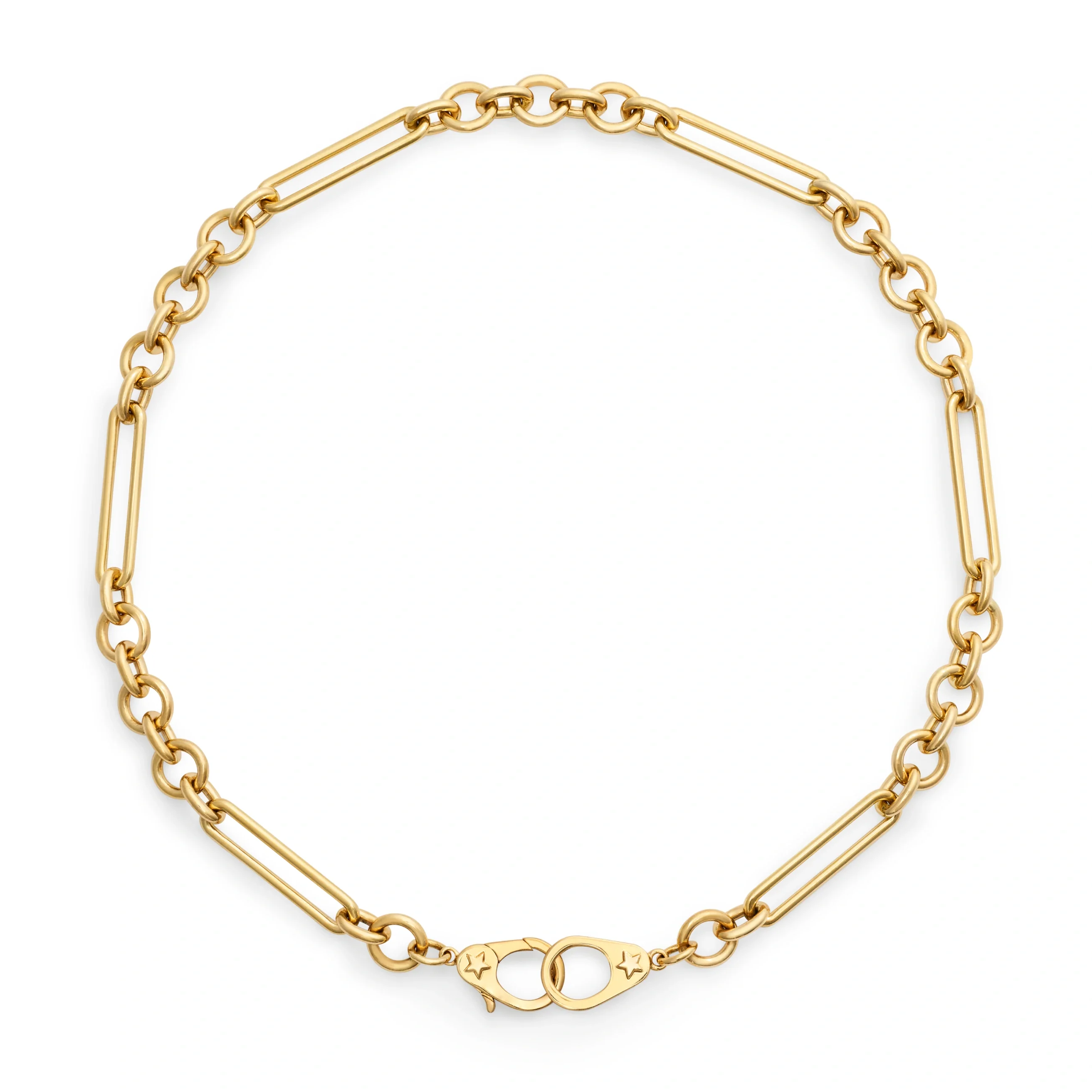Mixed Clip | Midsized Mixed Clip Chain with Sister Hooks | Yellow Gold - Image 3