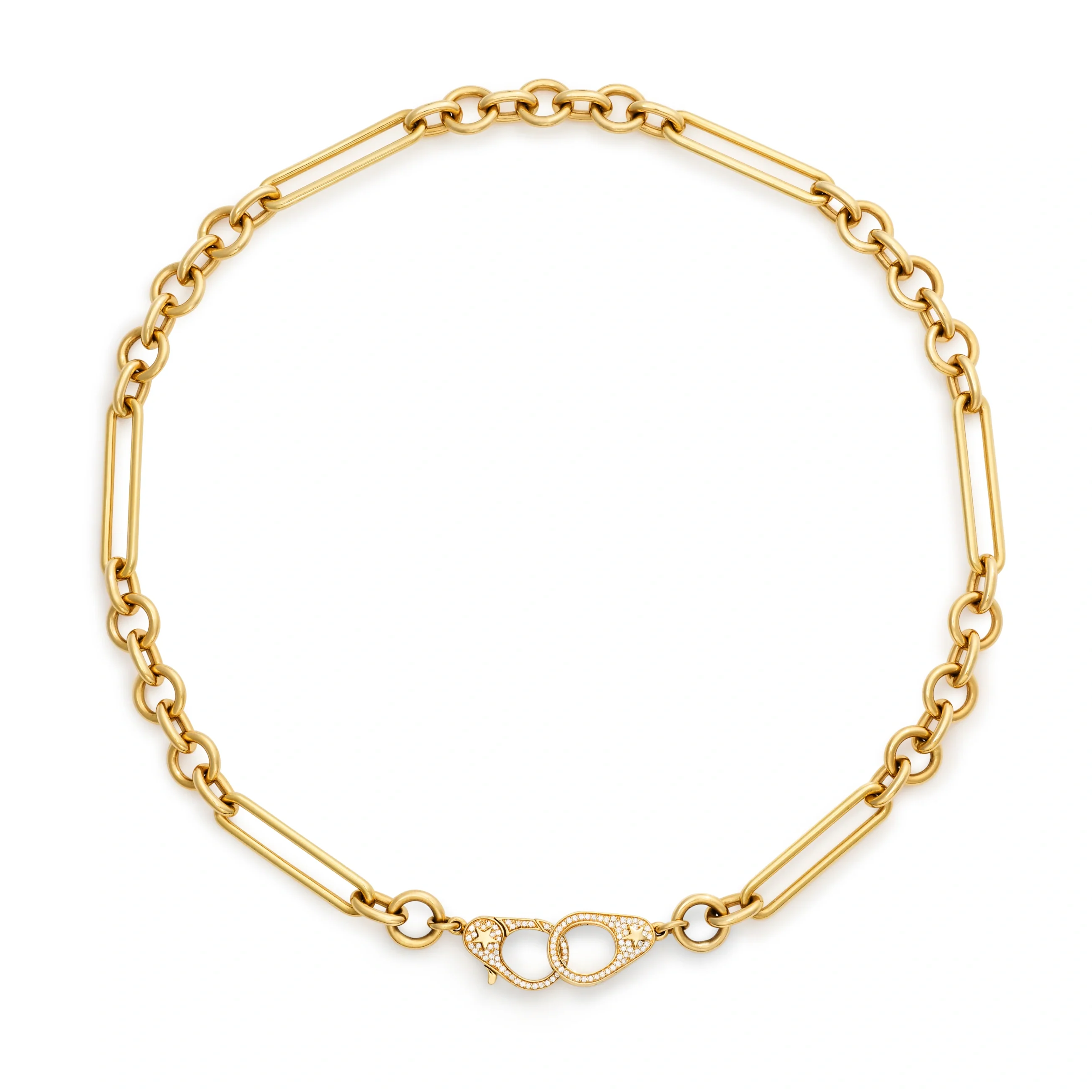 Mixed Clip | Midsized Mixed Clip Chain with Sister Hooks | Yellow Gold - Image 5
