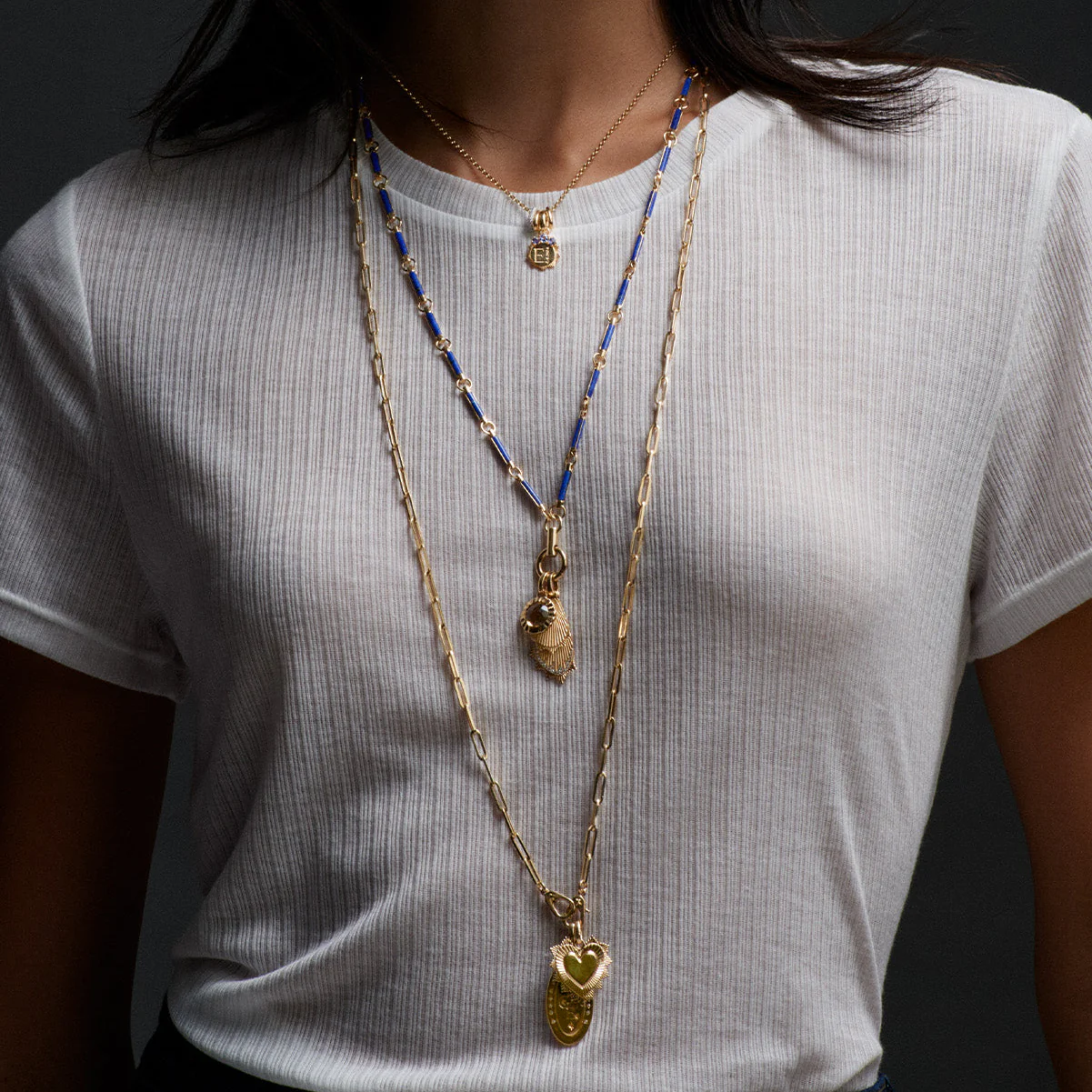 Clip | Medium Clip Chain with Pavé Sister Hooks | Diamonds, Yellow Gold - Image 4