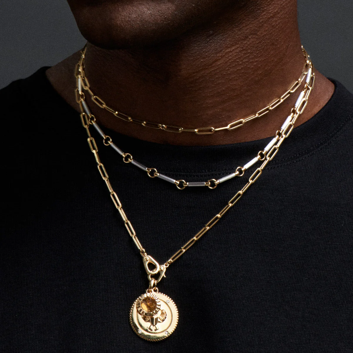 Clip | Medium Clip Chain with Pavé Sister Hooks | Diamonds, Yellow Gold - Image 6