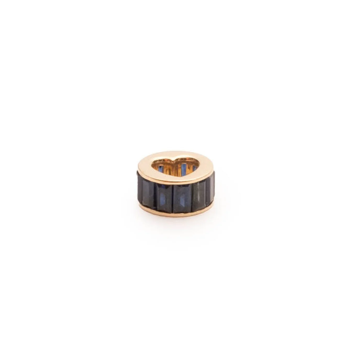 True Love | Baguette Heart Beat | Blue Sapphire, Yellow Gold - Image 3