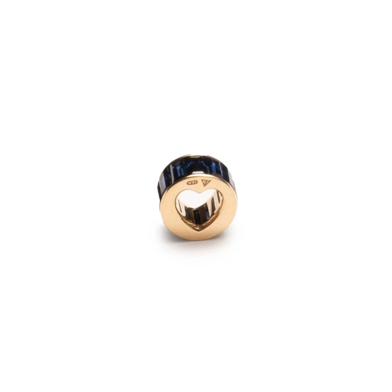 True Love | Baguette Heart Beat | Blue Sapphire, Yellow Gold - Image 5