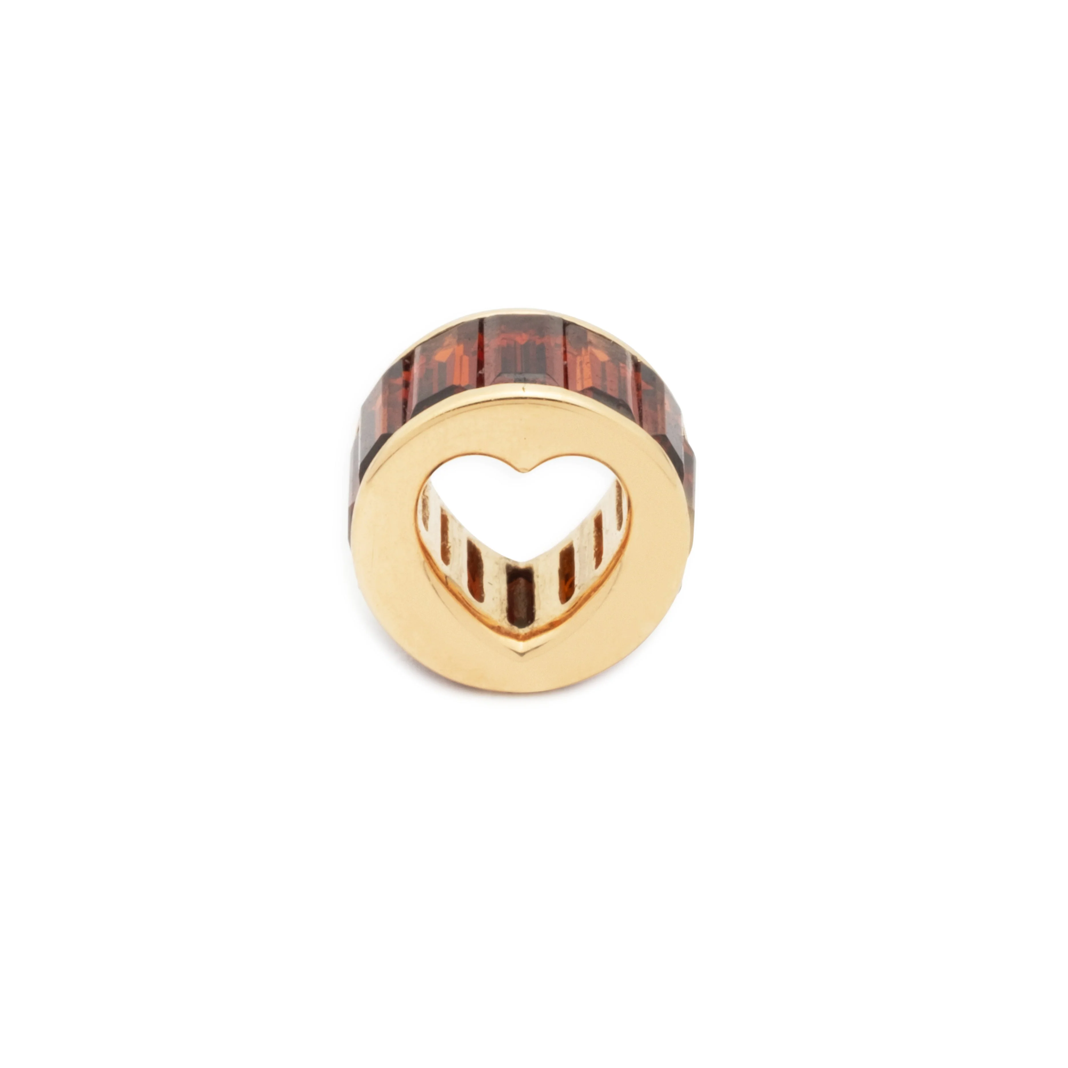 True Love | Baguette Heart Beat | Garnet, Yellow Gold - Image 3