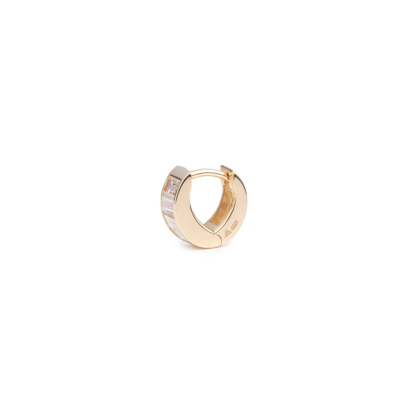 True Love | Baguette Huggie Earring | Diamond, Yellow Gold - Image 3