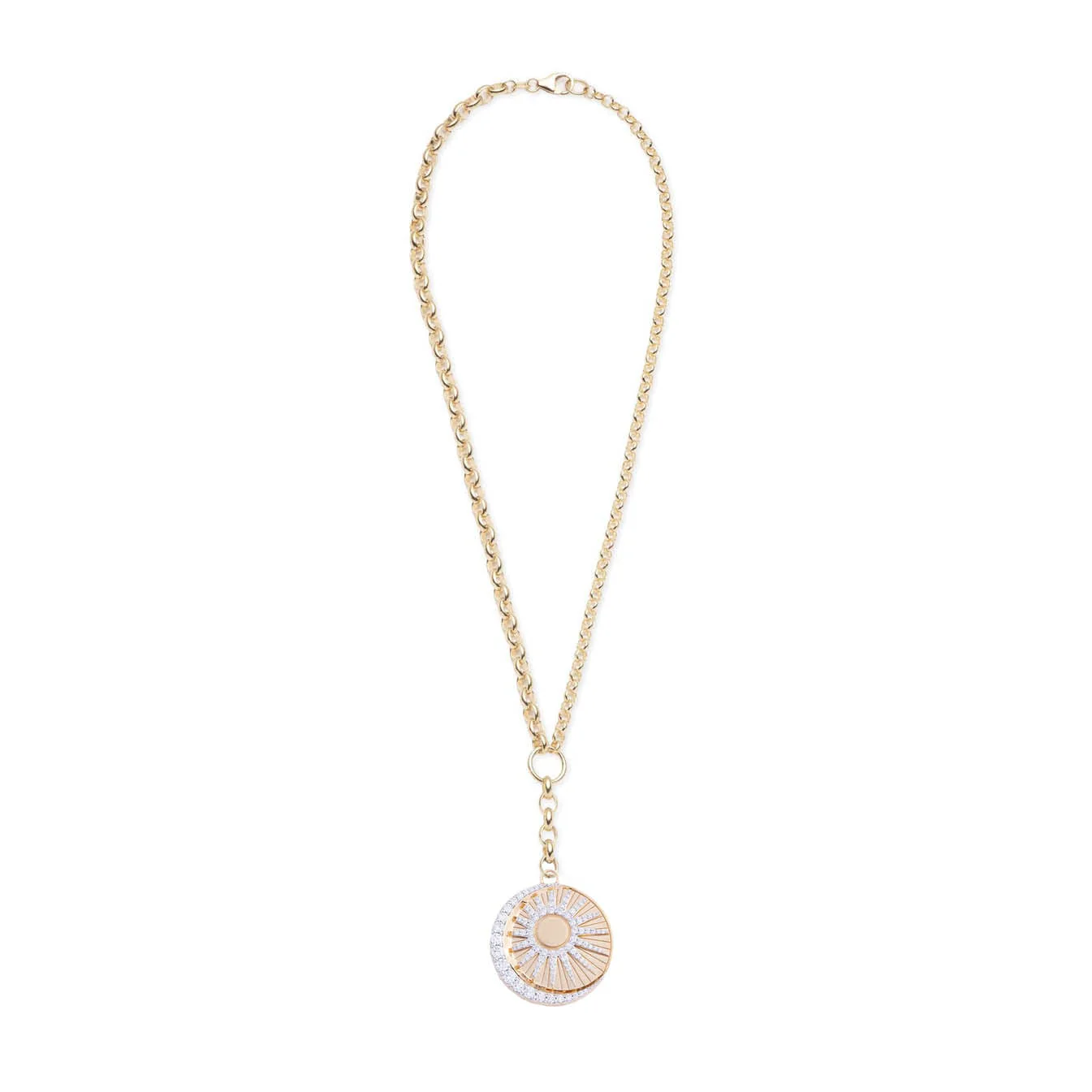 Wholeness | Balance Heavy Mixed Belcher Extension Necklace | Diamonds, Yellow Gold - Image 3