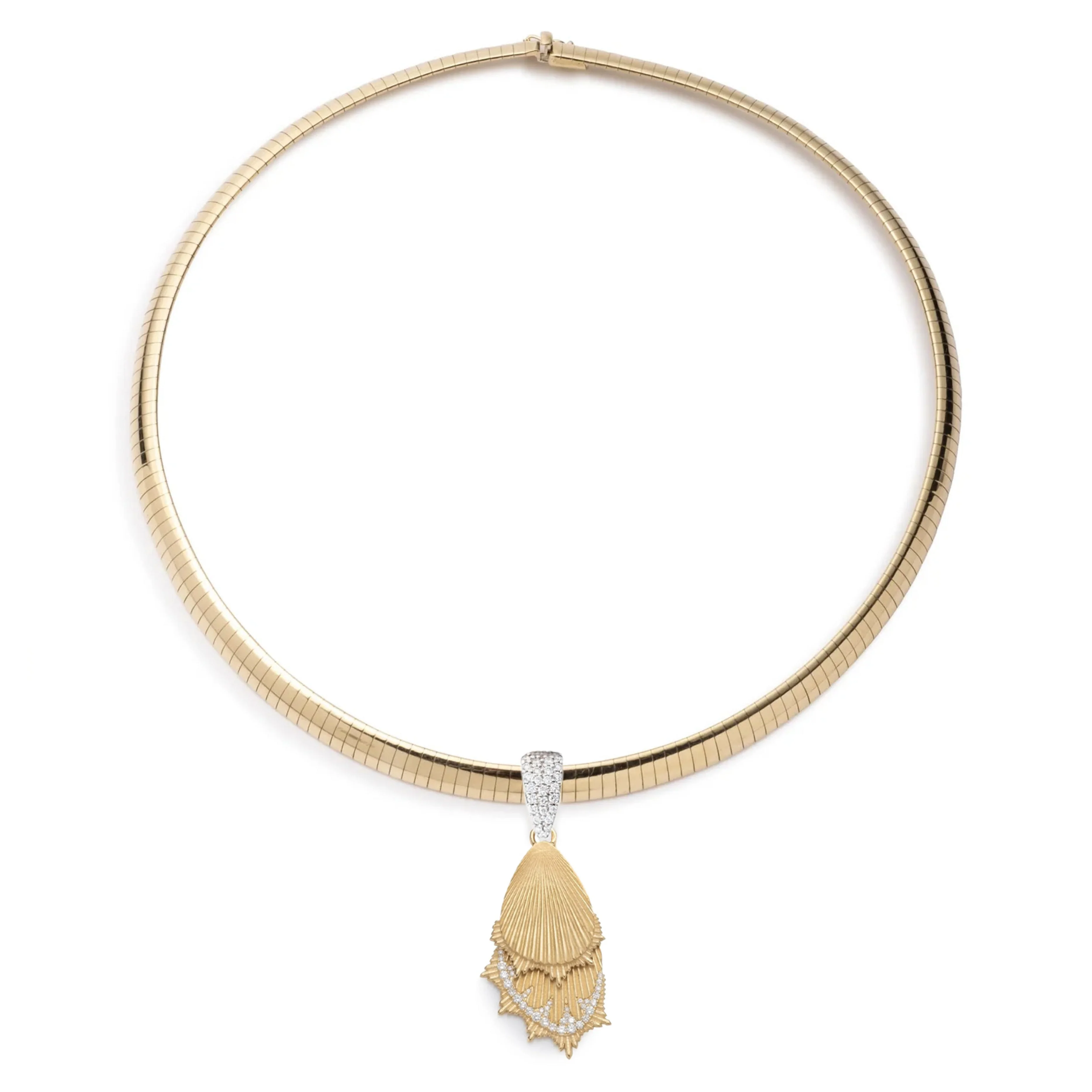 Reverie | Butterfly Wings Medium Sleek Collar Necklace | Diamonds, Yellow Gold - Image 3