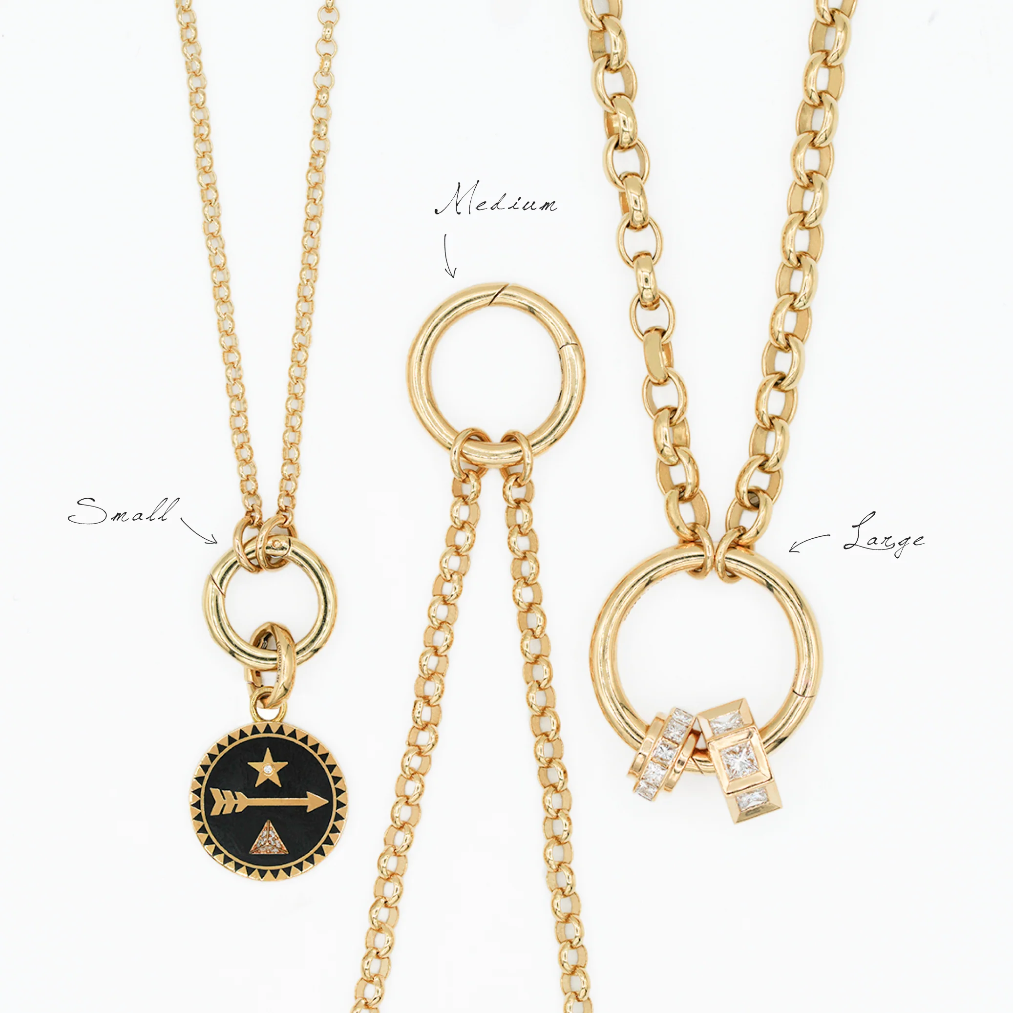 Clip | Medium Clip Open Chain with Medium Annex Link | Yellow Gold - Image 3