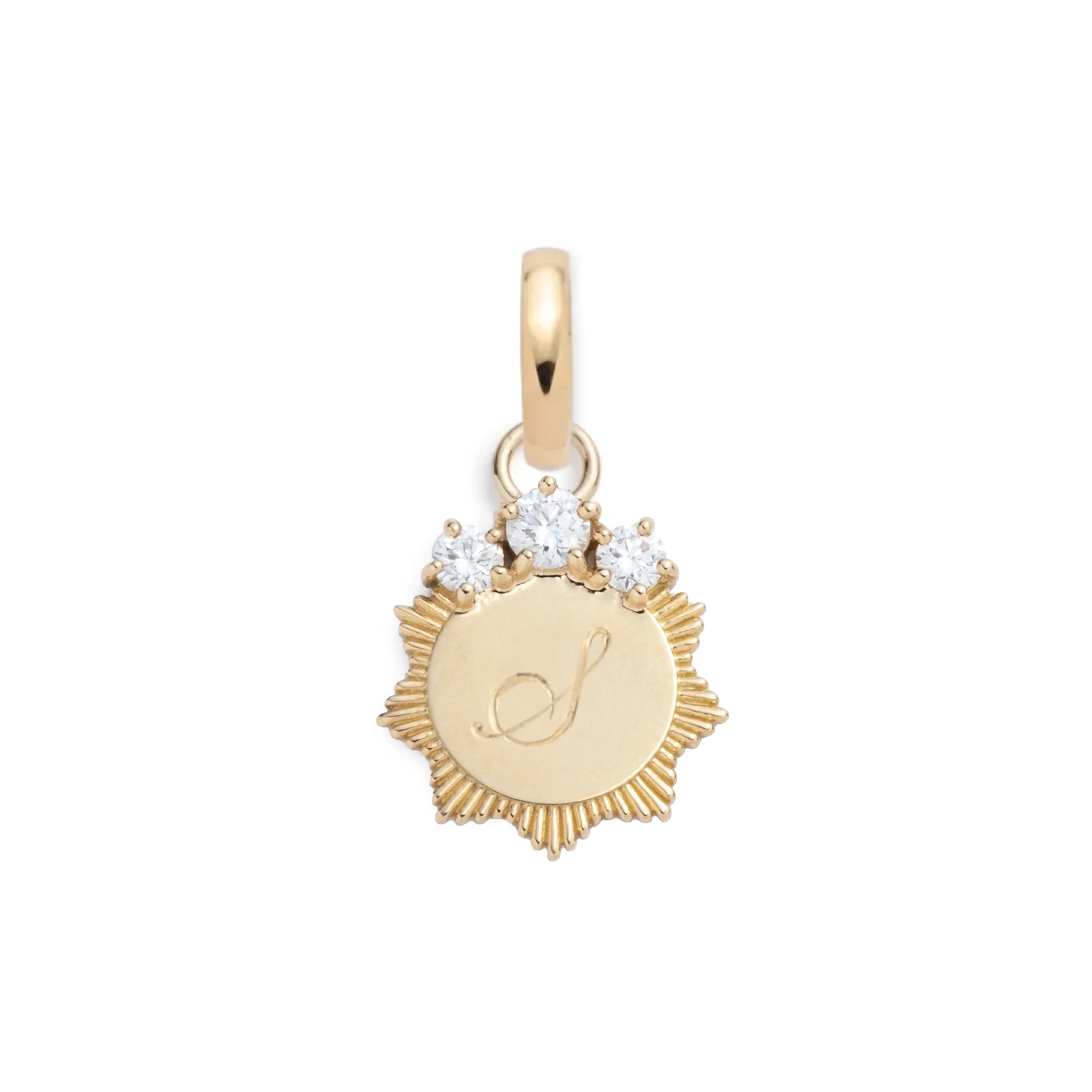 Personalized - Foundation | Engravable Miniature Medallion | Diamond, Yellow Gold