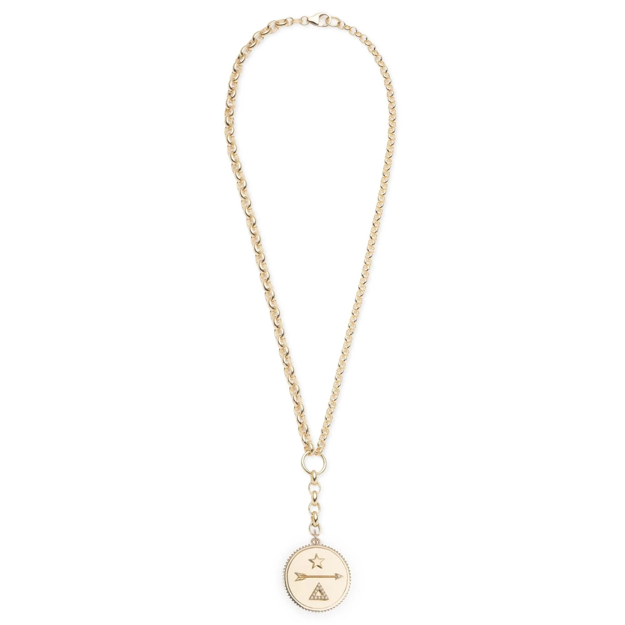 Dream | Heavy Mixed Belcher Extension Necklace | Diamonds, Yellow Gold - Image 4