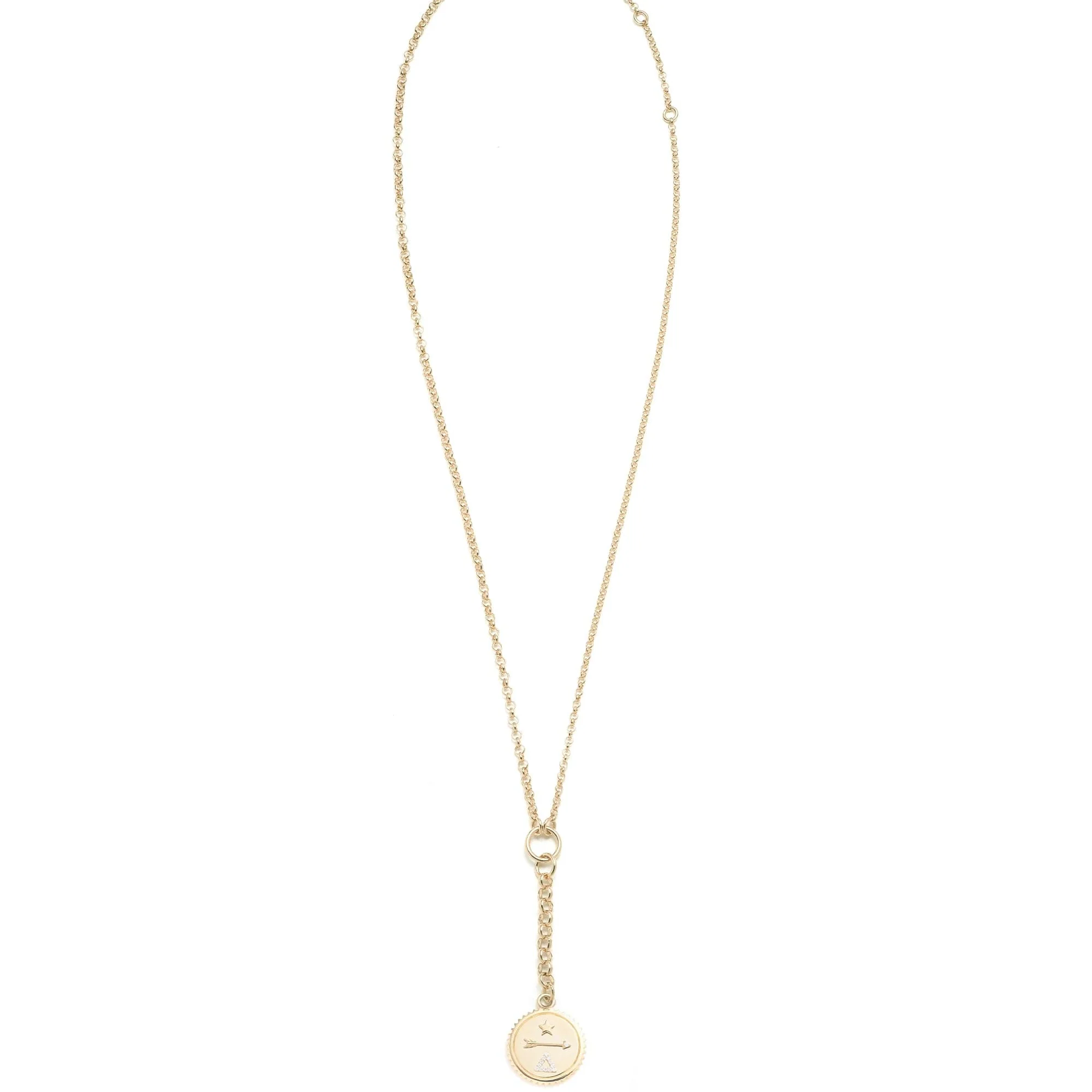 Dream | Small Mixed Belcher Extension Necklace | Diamonds, Yellow Gold - Image 4
