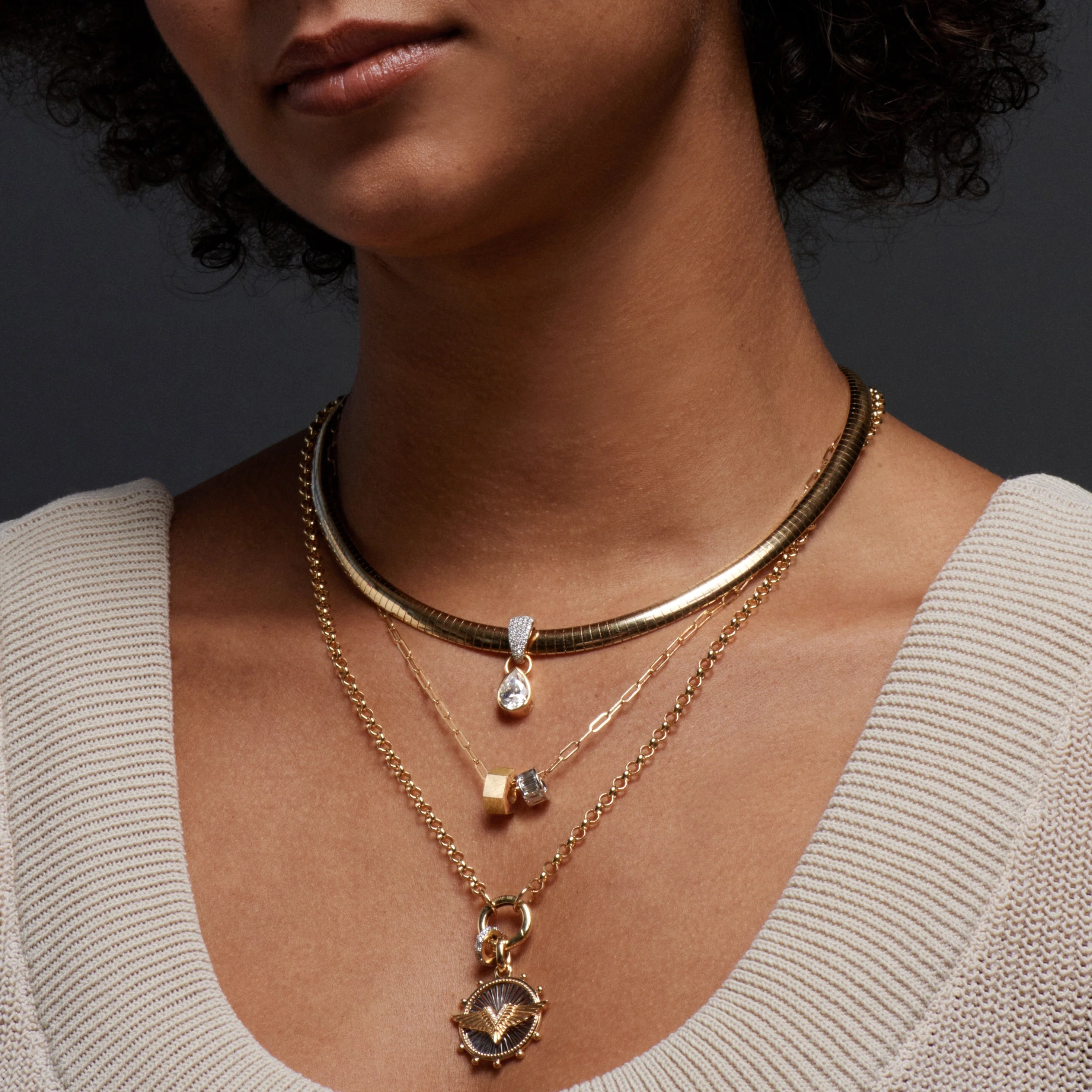 Personalized | Engravable Faceted Medium Heart Beat | Yellow Gold - Image 2