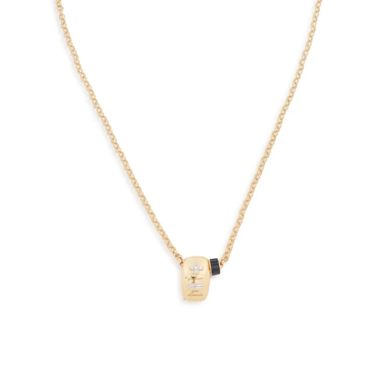 Vivacity - True Love | Ever Growing Love Slide and Baguette Heart Beat Medium Belcher | Diamonds, Blue Sapphire, Yellow Gold