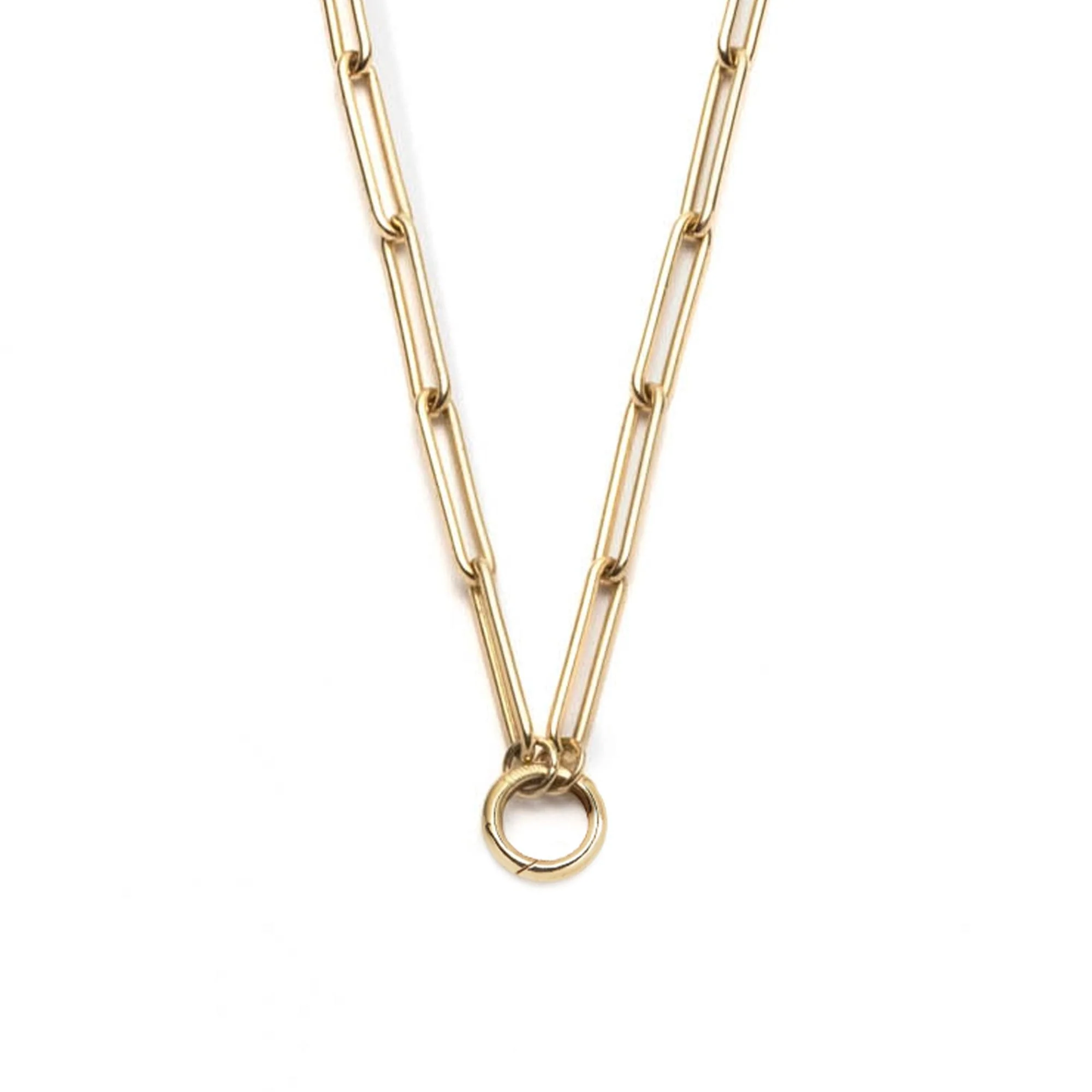 Clip | Large Clip Open Chain with Small Annex Link | Yellow Gold