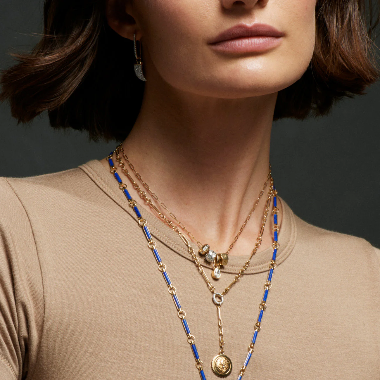 True Love | Forever & Always a Pair and Heart Beats Fine Clip Necklace | Diamonds, Mixed Gold - Image 2