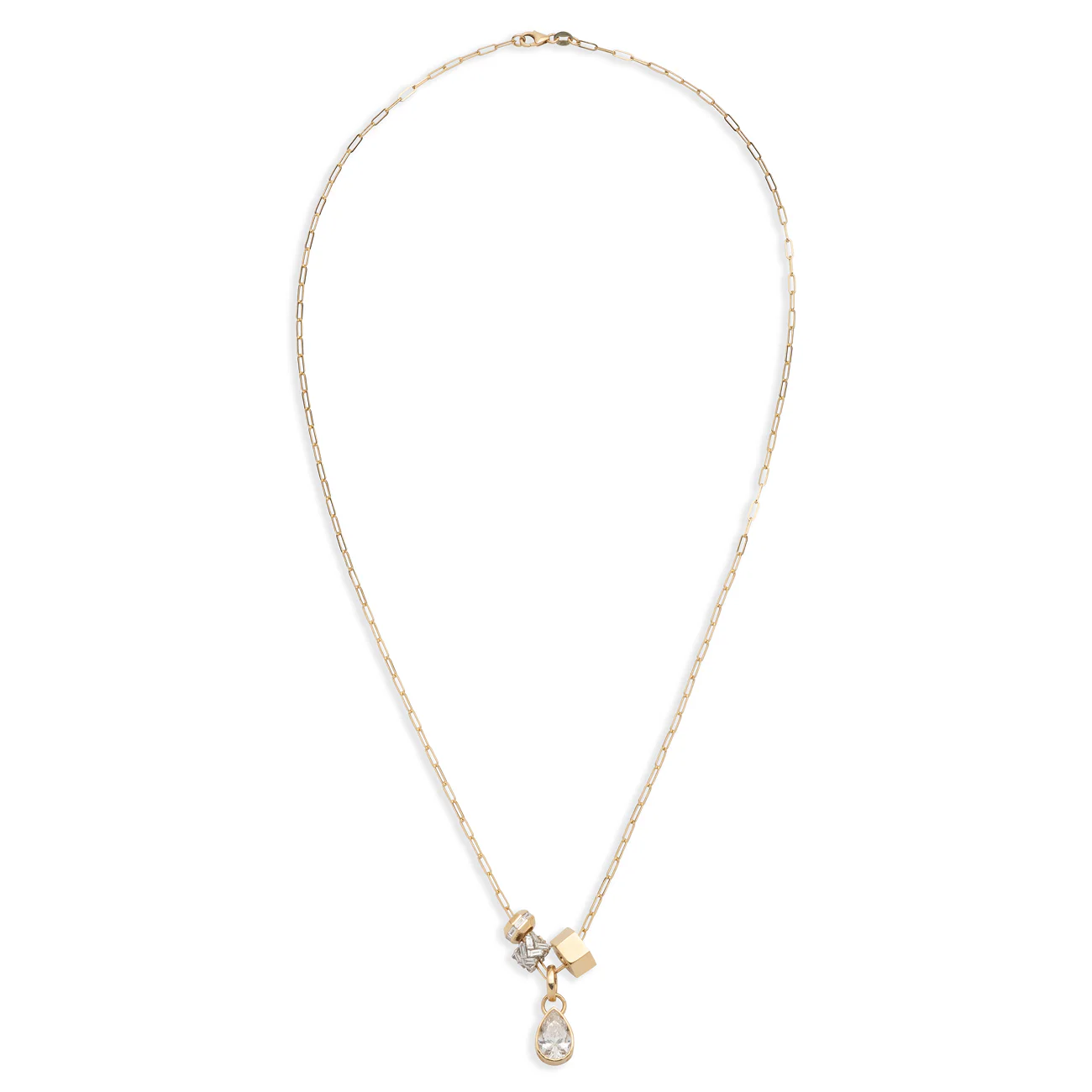 True Love | Forever & Always a Pair and Heart Beats Fine Clip Necklace | Diamonds, Mixed Gold - Image 3