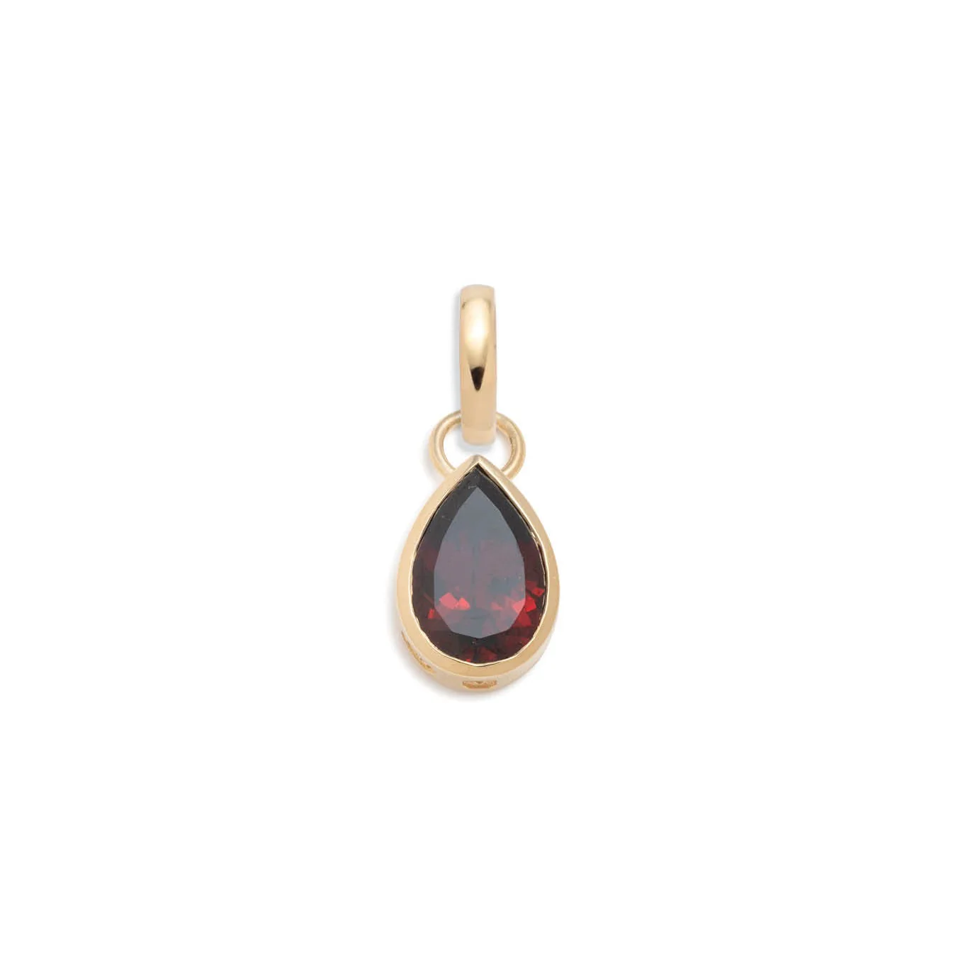 True Love | Forever & Always a Pair Pear Pendant | Garnet, Yellow Gold - Image 6