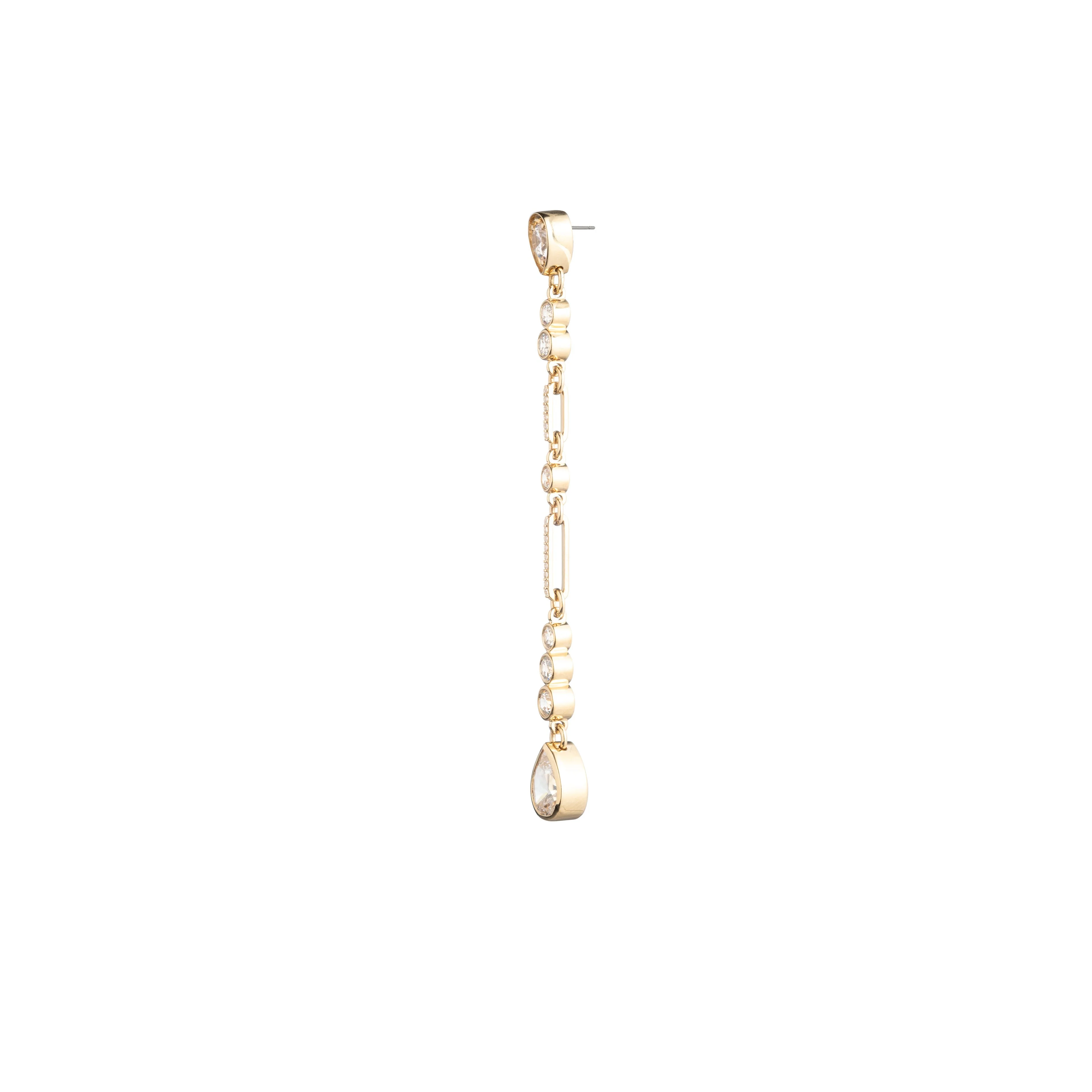 True Love | Forever & Always a Pair Linear Duster Earring | Diamonds, Yellow Gold - Image 3