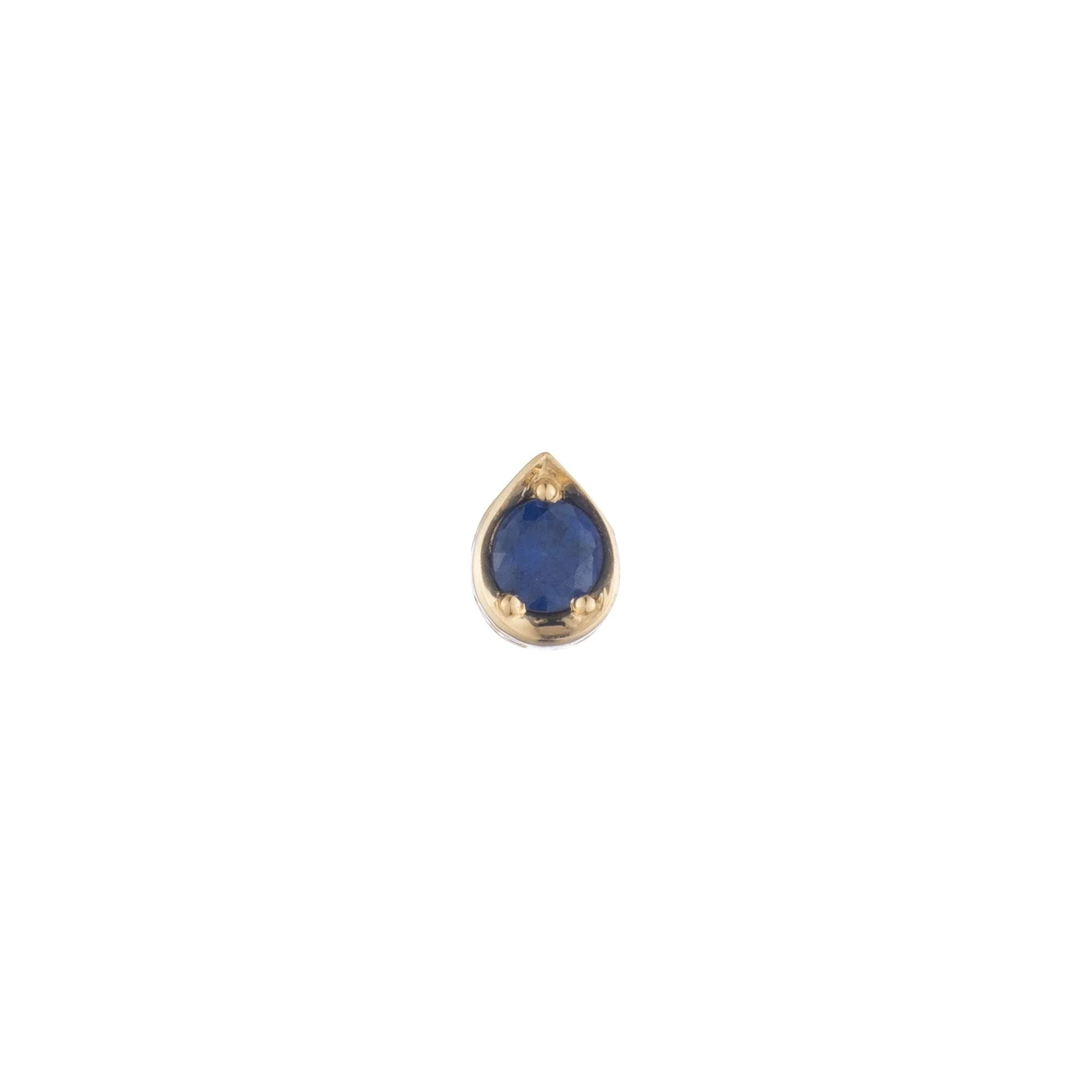 True Love | Forever & Always a Pair Gemstone Stud 0.2ct | Blue Sapphire, Yellow Gold - Image 3