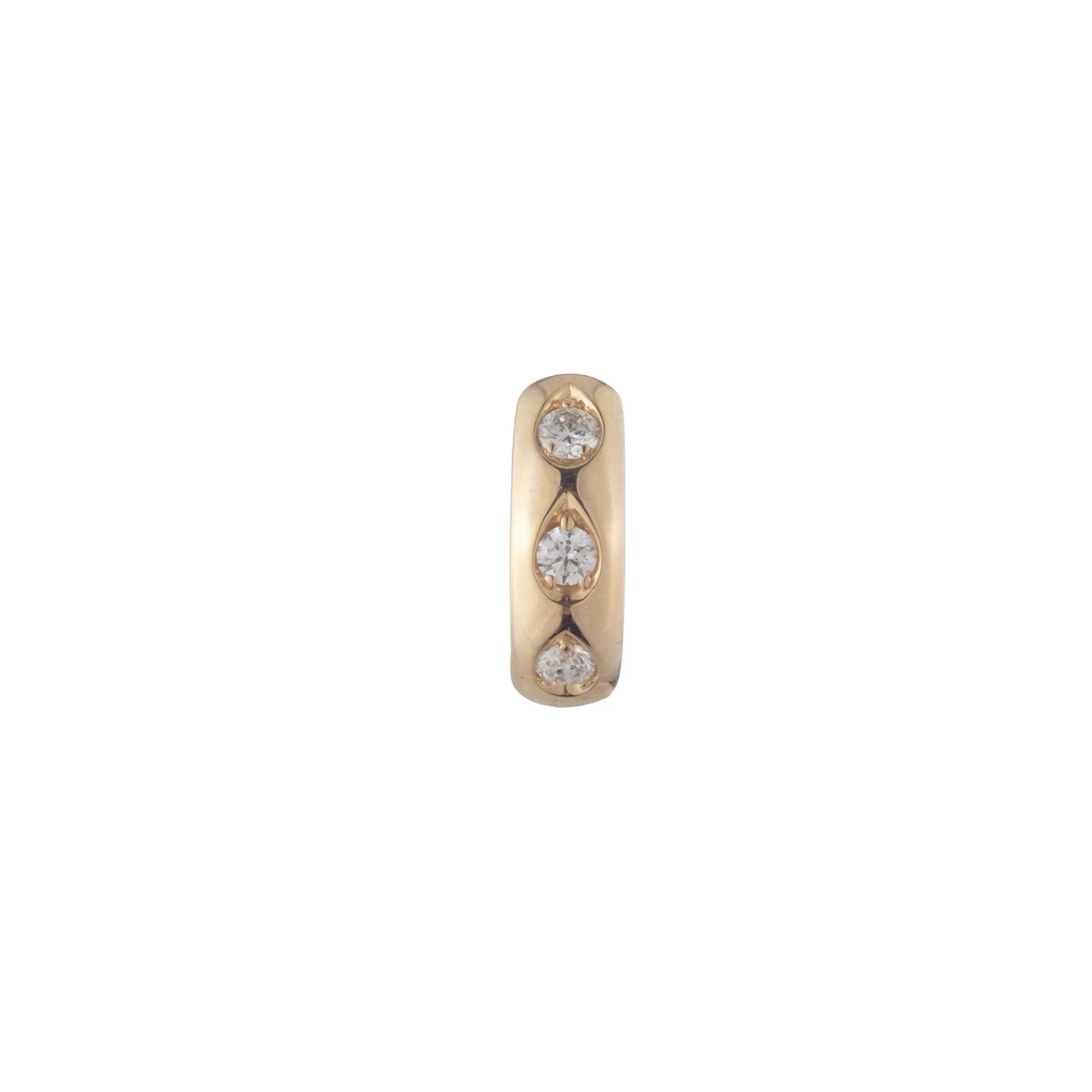 True Love | Forever & Always a Pair Gemstone Hoop Earring | Diamond, Yellow Gold - Image 3