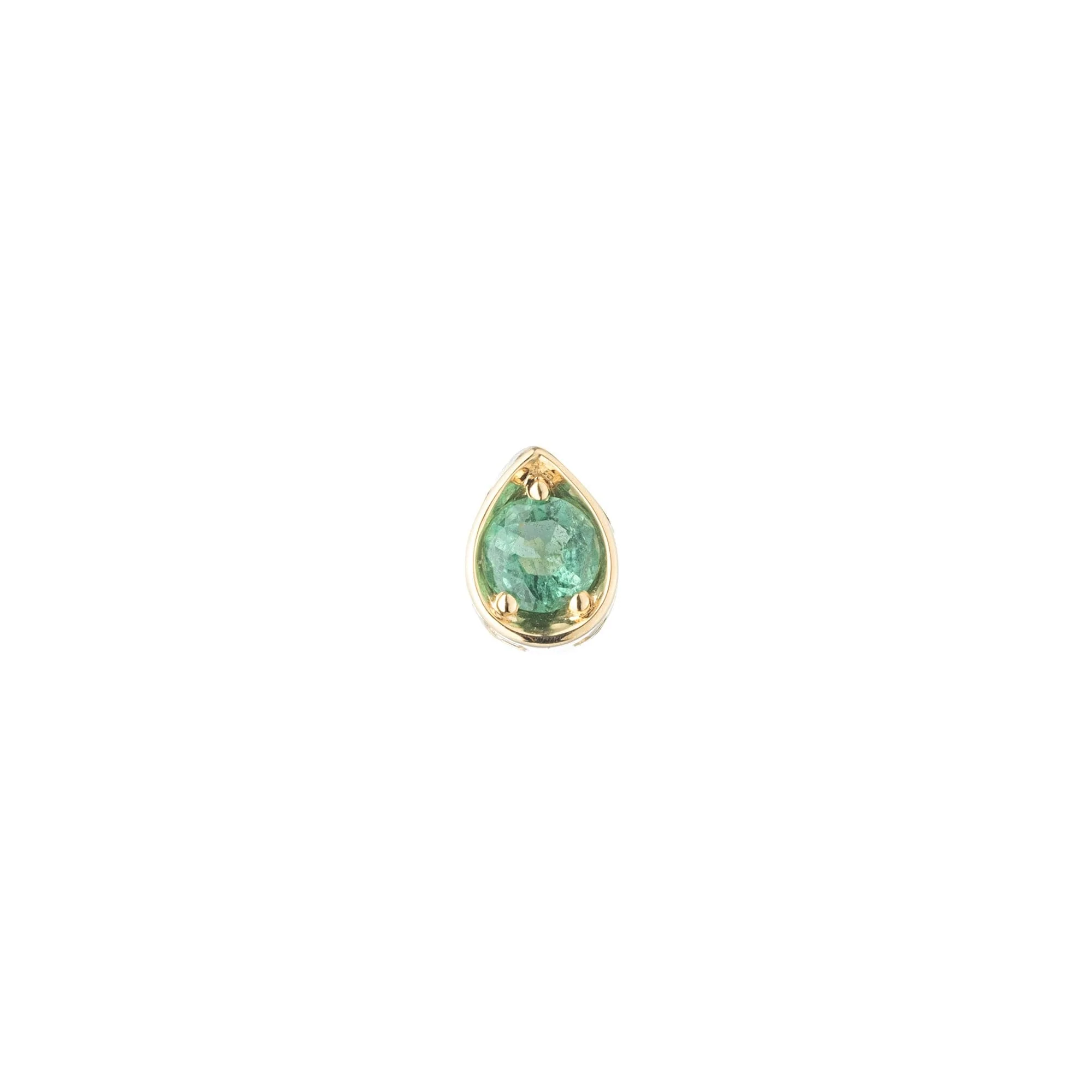 True Love | Forever & Always a Pair Gemstone Stud 0.2ct | Emerald, Yellow Gold - Image 3
