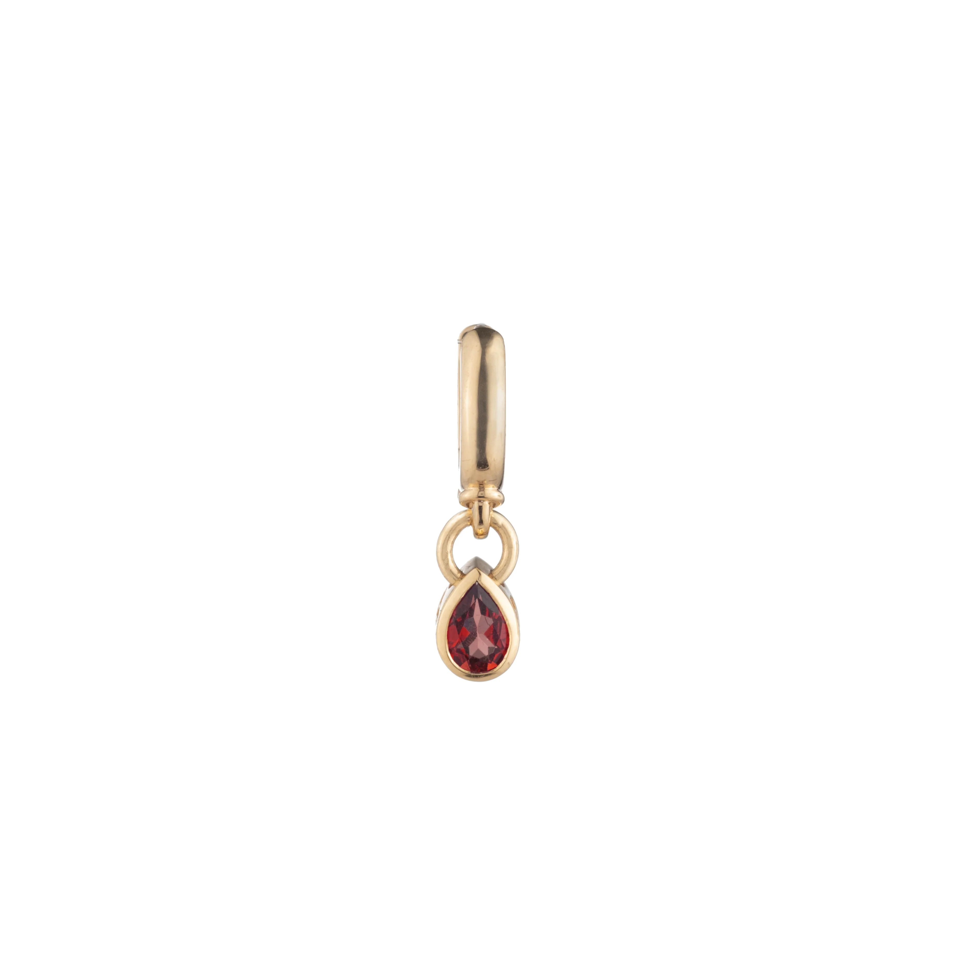 True Love | Forever & Always a Pair Hoop Earring | Ruby, Yellow Gold