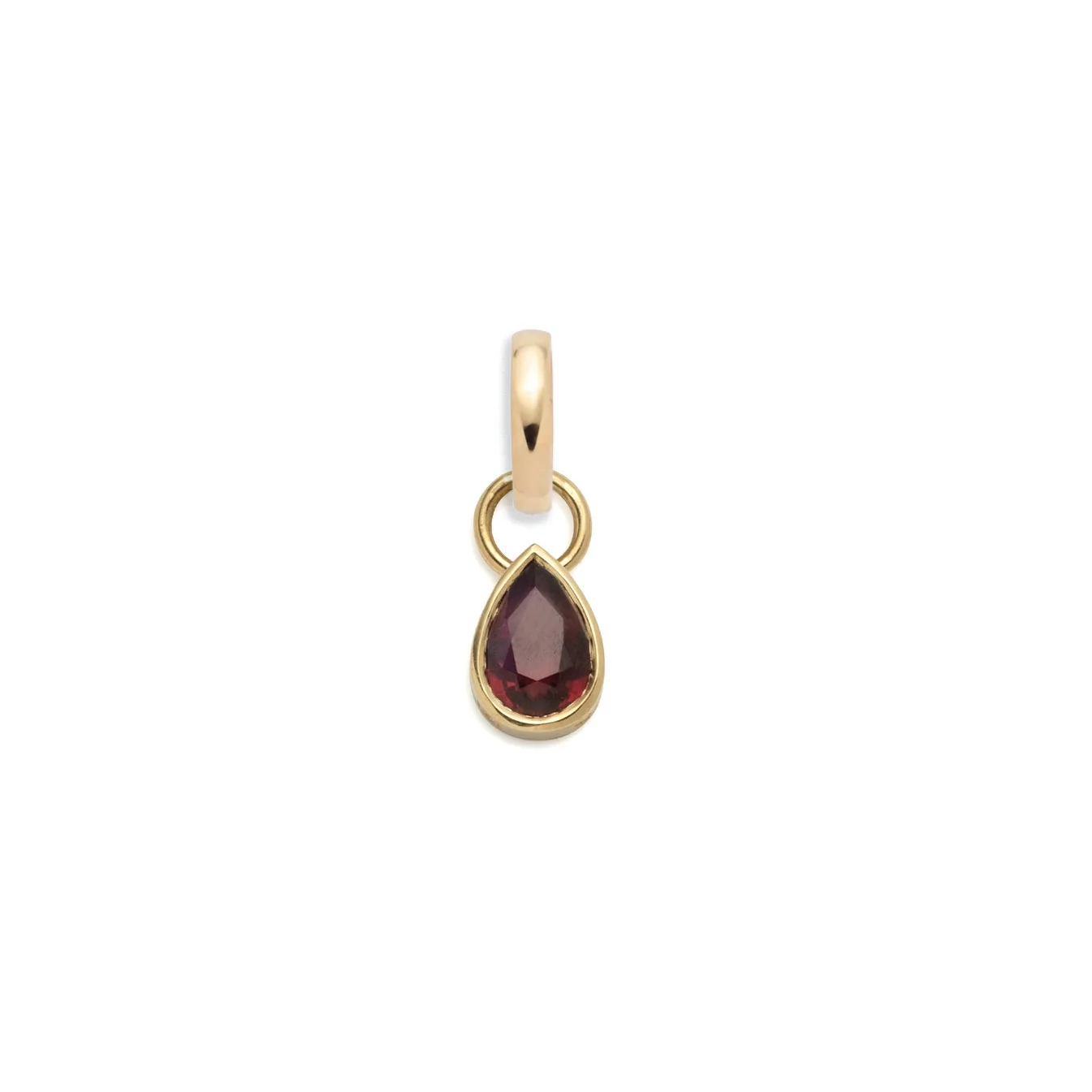 True Love | Forever & Always a Pair Pear Pendant | Ruby, Yellow Gold