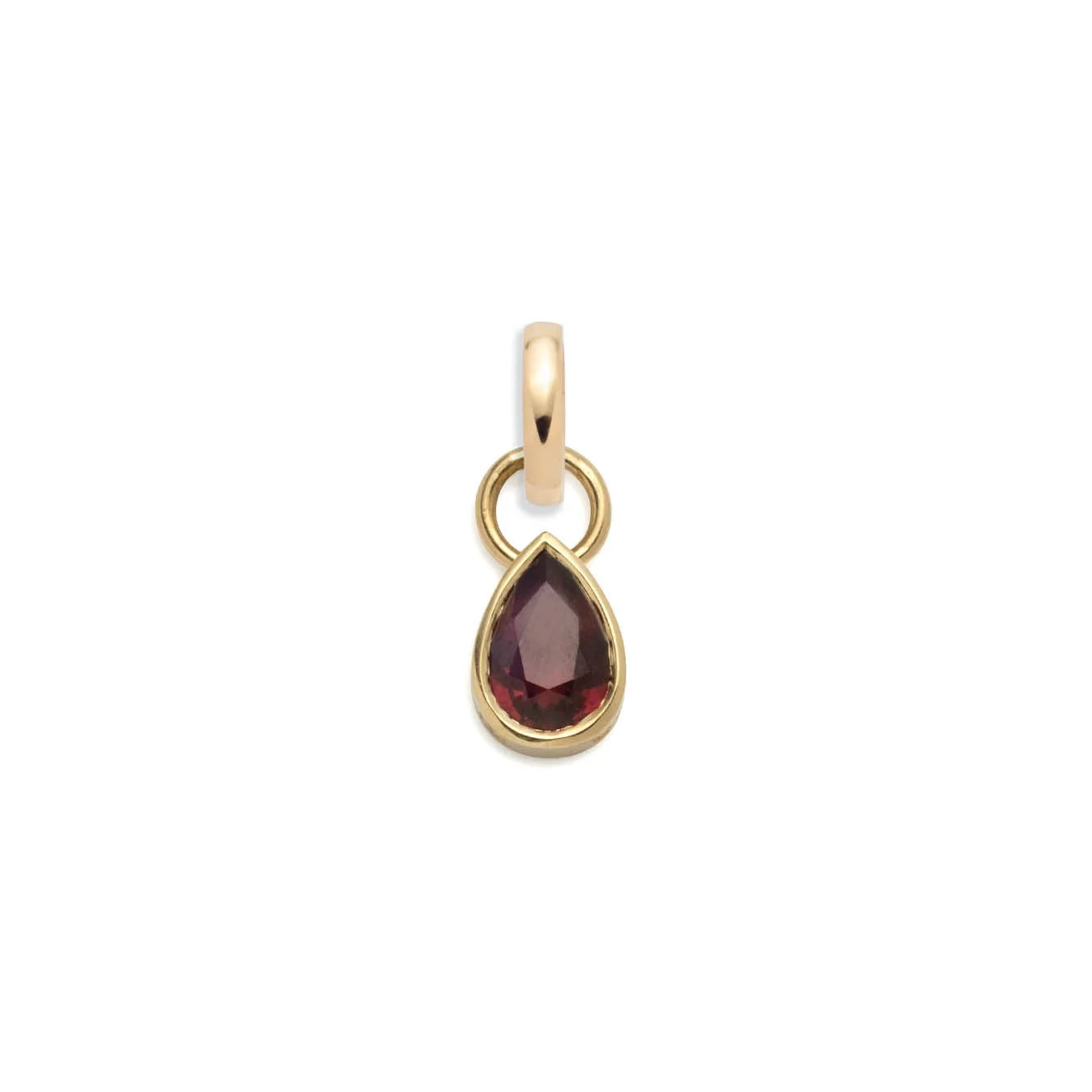 True Love | Forever & Always a Pair Pear Pendant | Ruby, Yellow Gold - Image 2