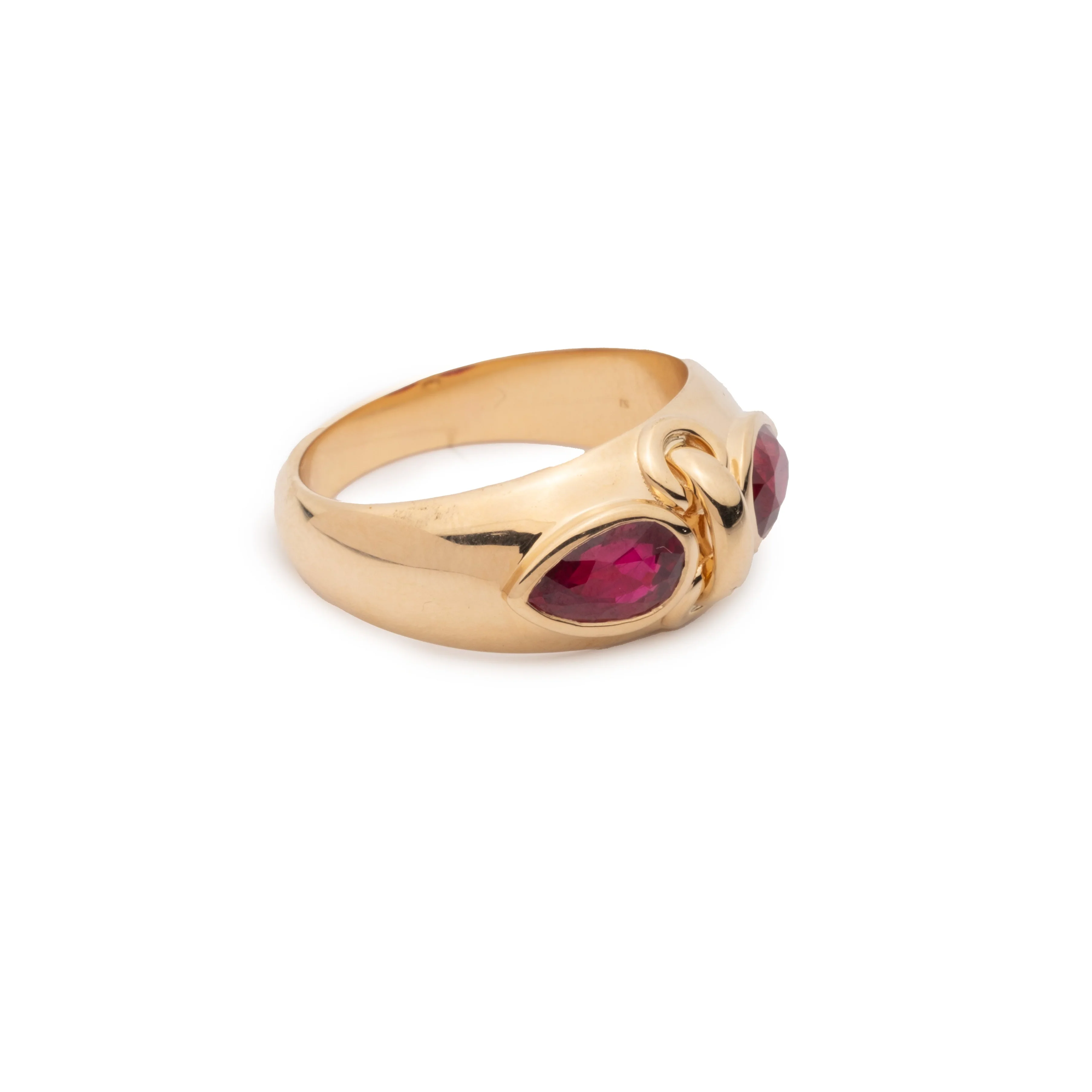 True Love | Forever & Always a Pair Gemstone Ring | Ruby, Yellow Gold - Image 5