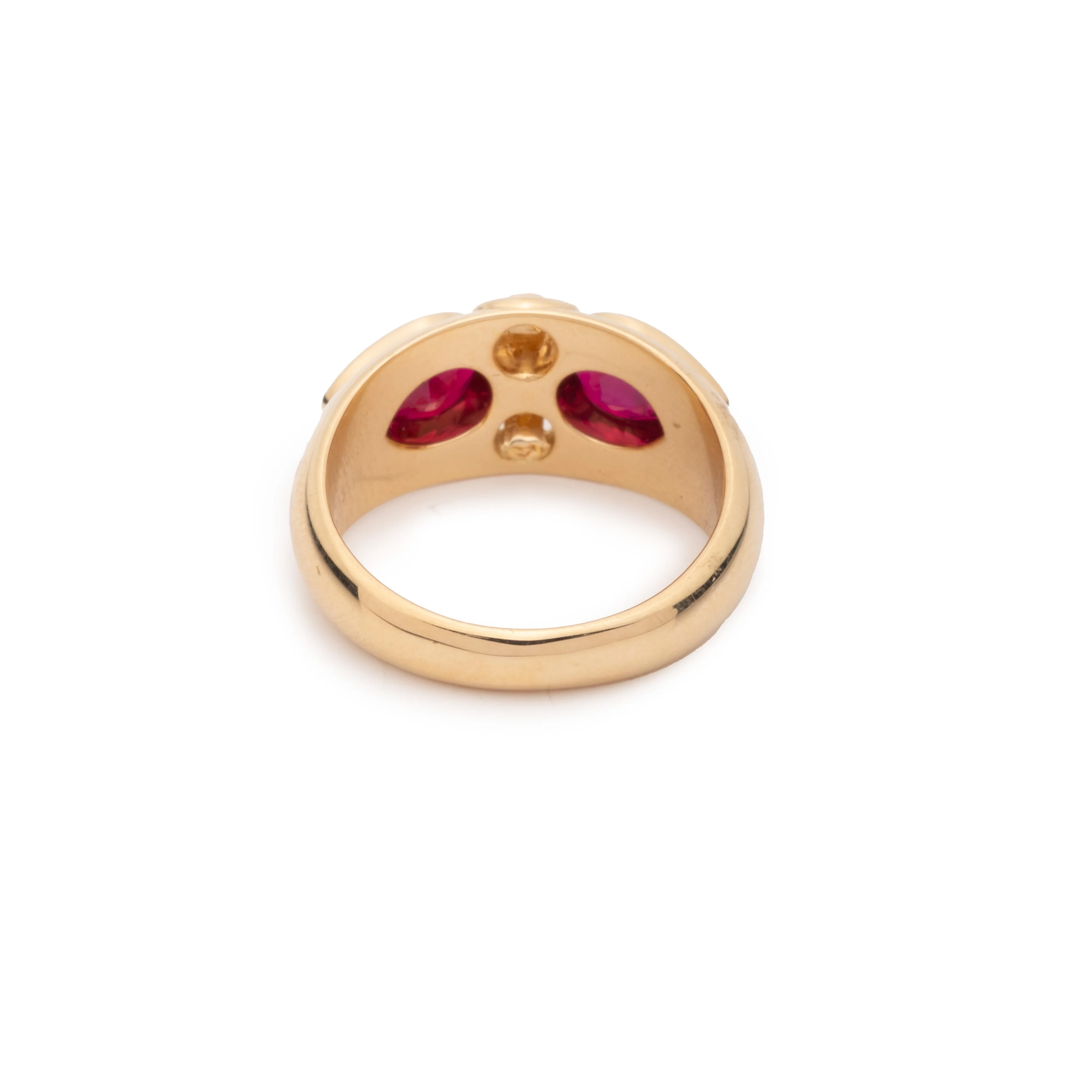 True Love | Forever & Always a Pair Gemstone Ring | Ruby, Yellow Gold - Image 6