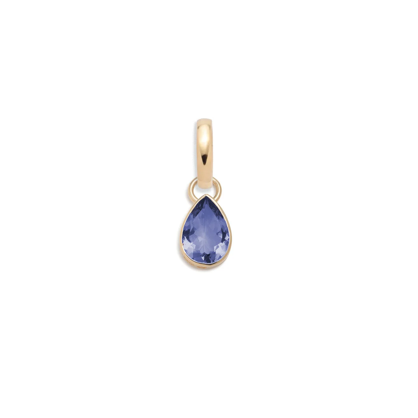 True Love | Forever & Always a Pair Pear Pendant | Tanzanite, Yellow Gold
