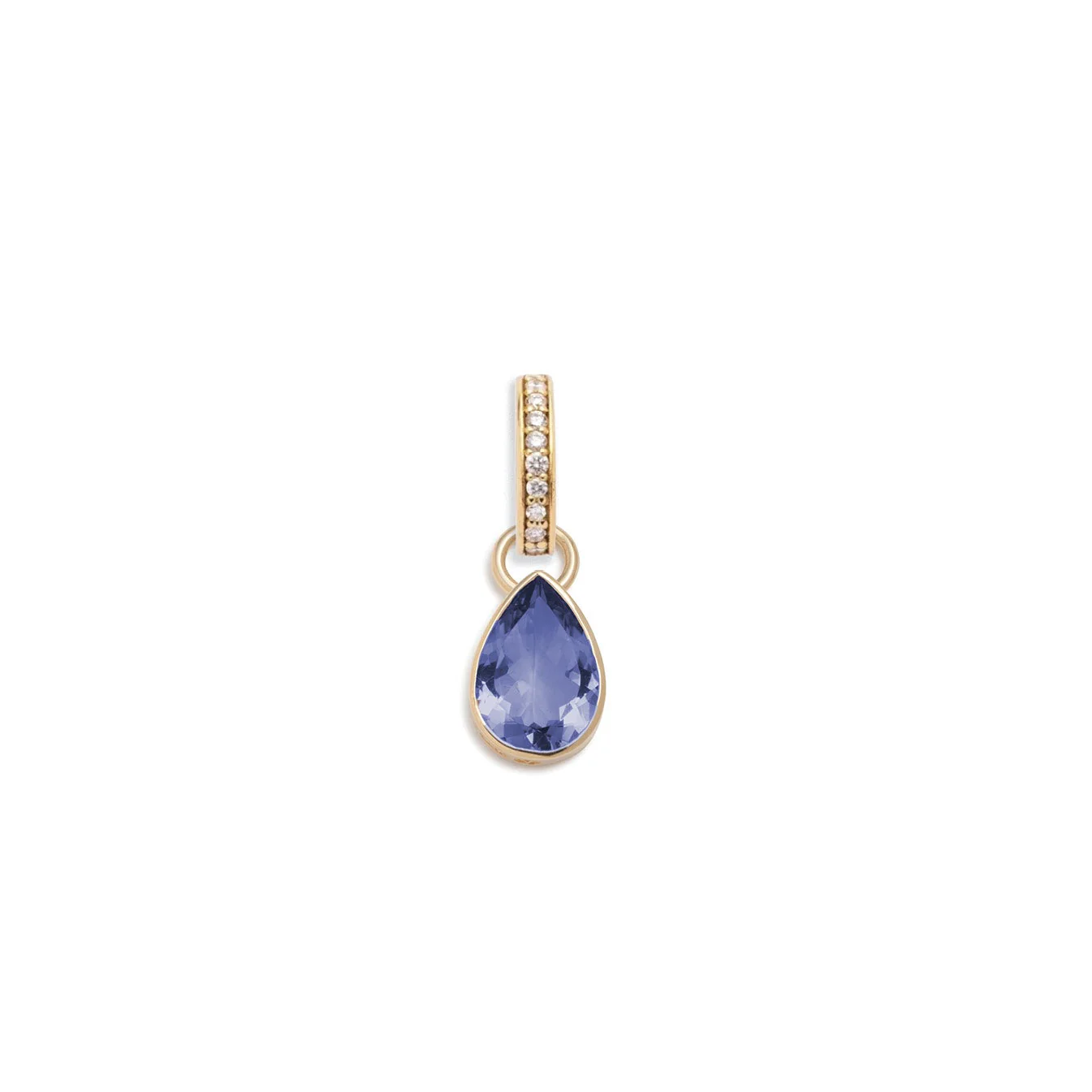 True Love | Forever & Always a Pair Pear Pendant | Tanzanite, Yellow Gold - Image 2