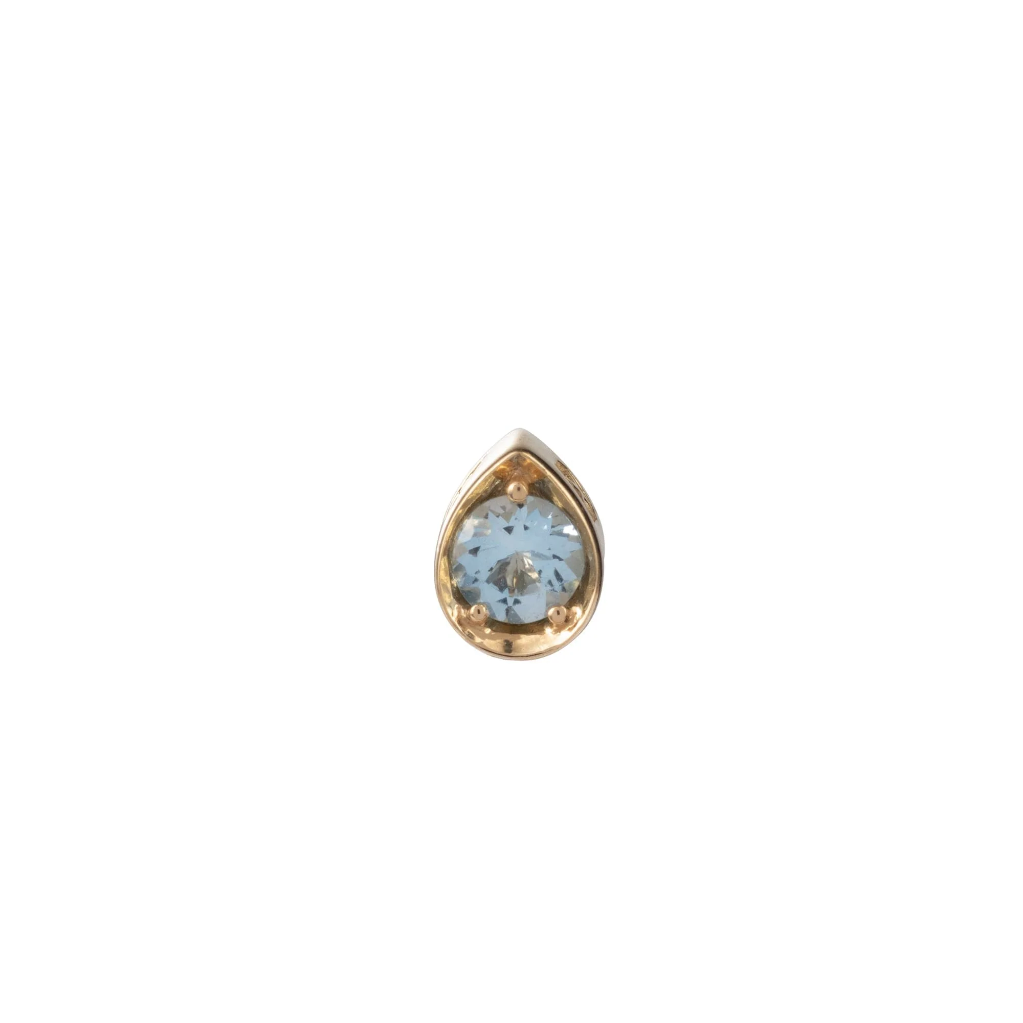 True Love | Forever & Always a Pair Gemstone Stud 0.17ct | Aquamarine, Yellow Gold - Image 3