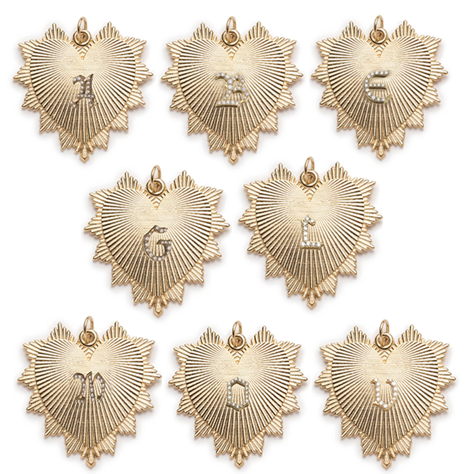 Personalized - True Love | Initial Heart Love Token Oversized Medallion | Diamonds, Yellow Gold - Image 4