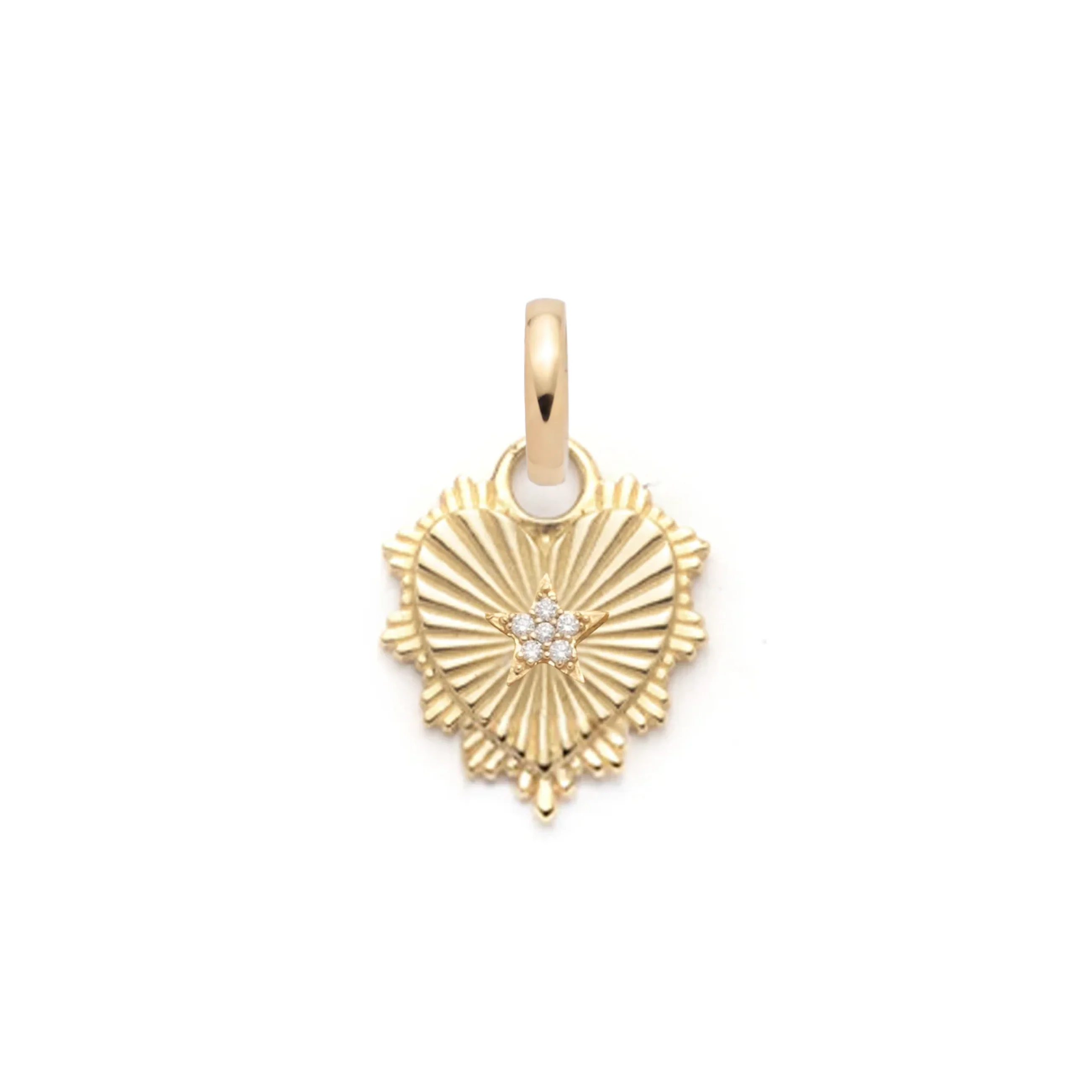 True Love | Heart Love Token Miniature Medallion | Diamonds, Yellow Gold - Image 4