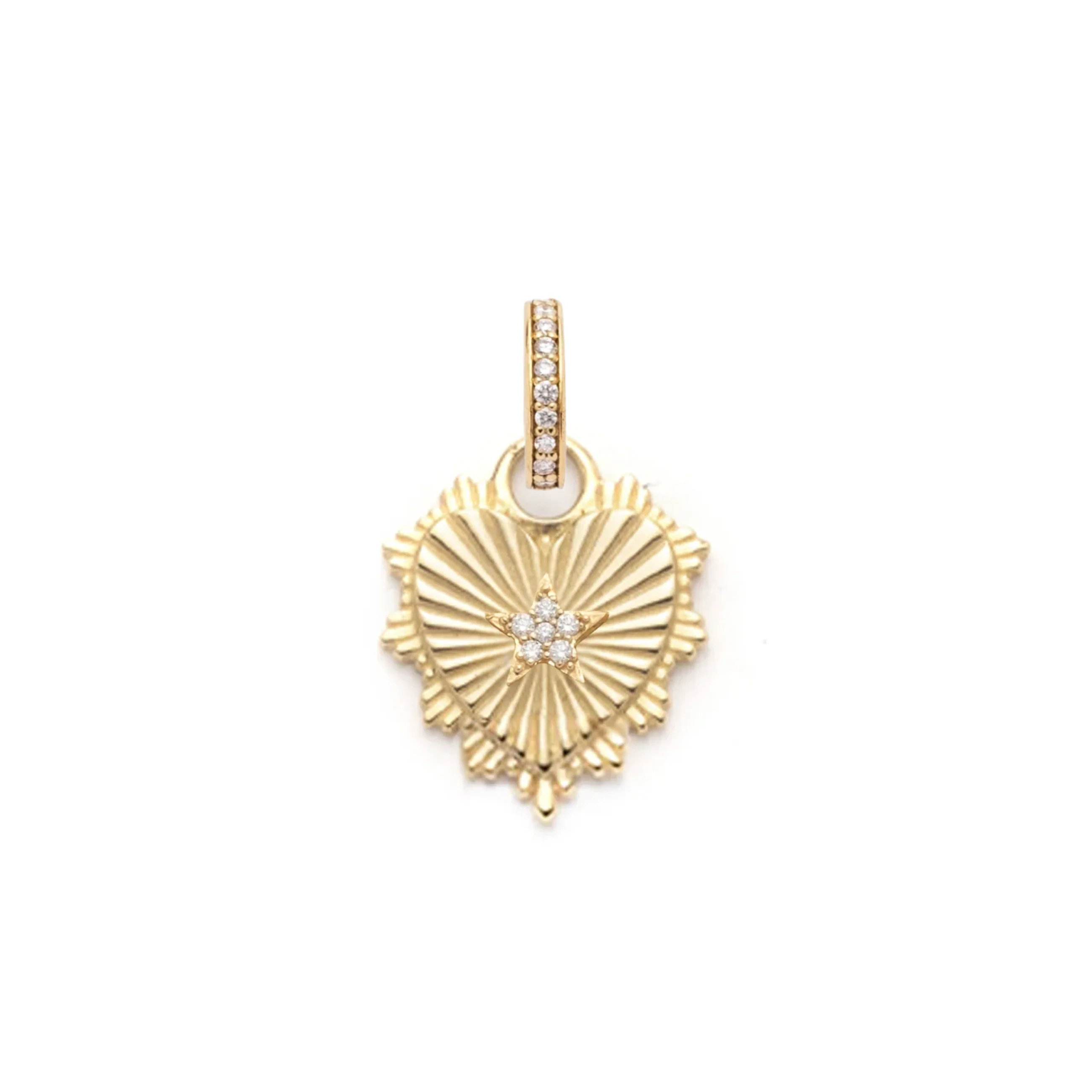 True Love | Heart Love Token Miniature Medallion | Diamonds, Yellow Gold - Image 5
