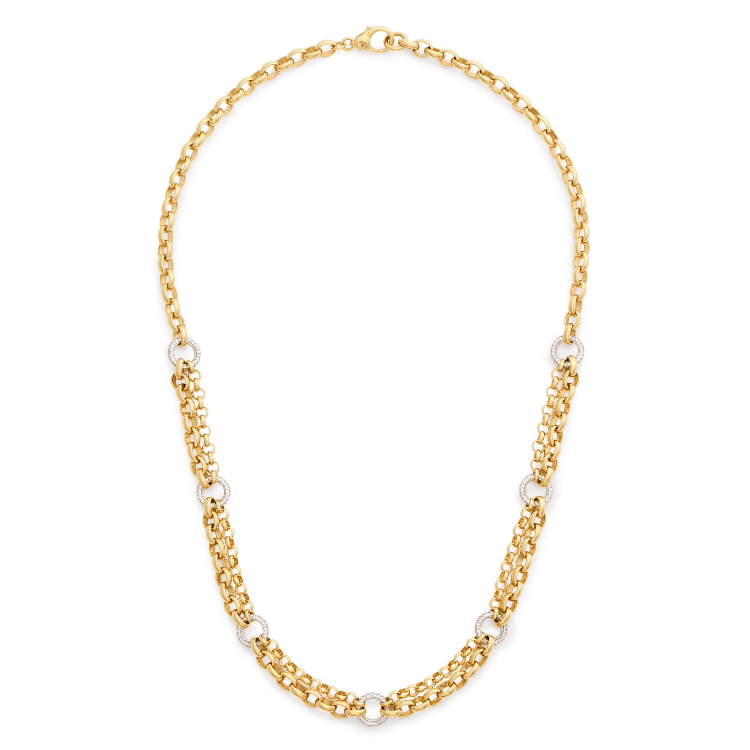 Belcher | Festoon Chain with Pavé Links | Diamonds, Yellow Gold - Image 3