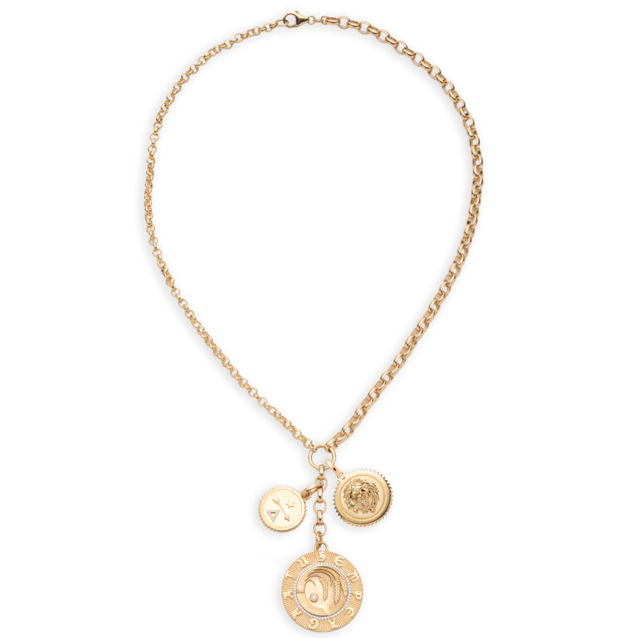 Infinite Gratitude - Dream | Braided Wheat and Strength Heavy Mixed Belcher Extension Necklace | Diamonds, Yellow Gold - Image 2
