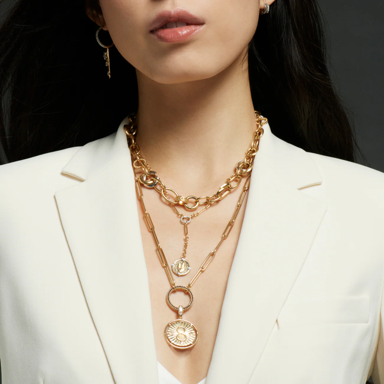 Infinite Gratitude | Braided Wheat Fine Mixed Clip Extension Necklace | Diamonds, Yellow Gold - Image 2