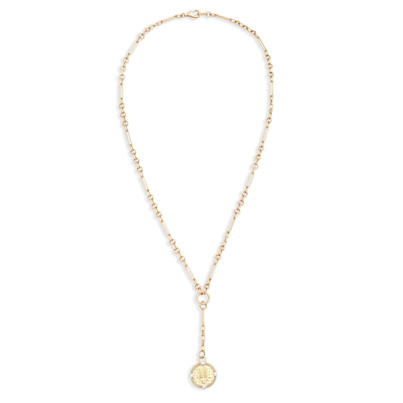 Infinite Gratitude | Braided Wheat Fine Mixed Clip Extension Necklace | Diamonds, Yellow Gold - Image 4