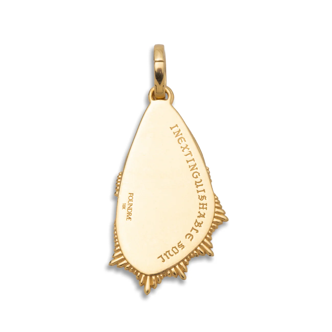 Personalized - Reverie | Initial Butterfly Wings Large Pendant | Diamonds, Yellow Gold - Image 5