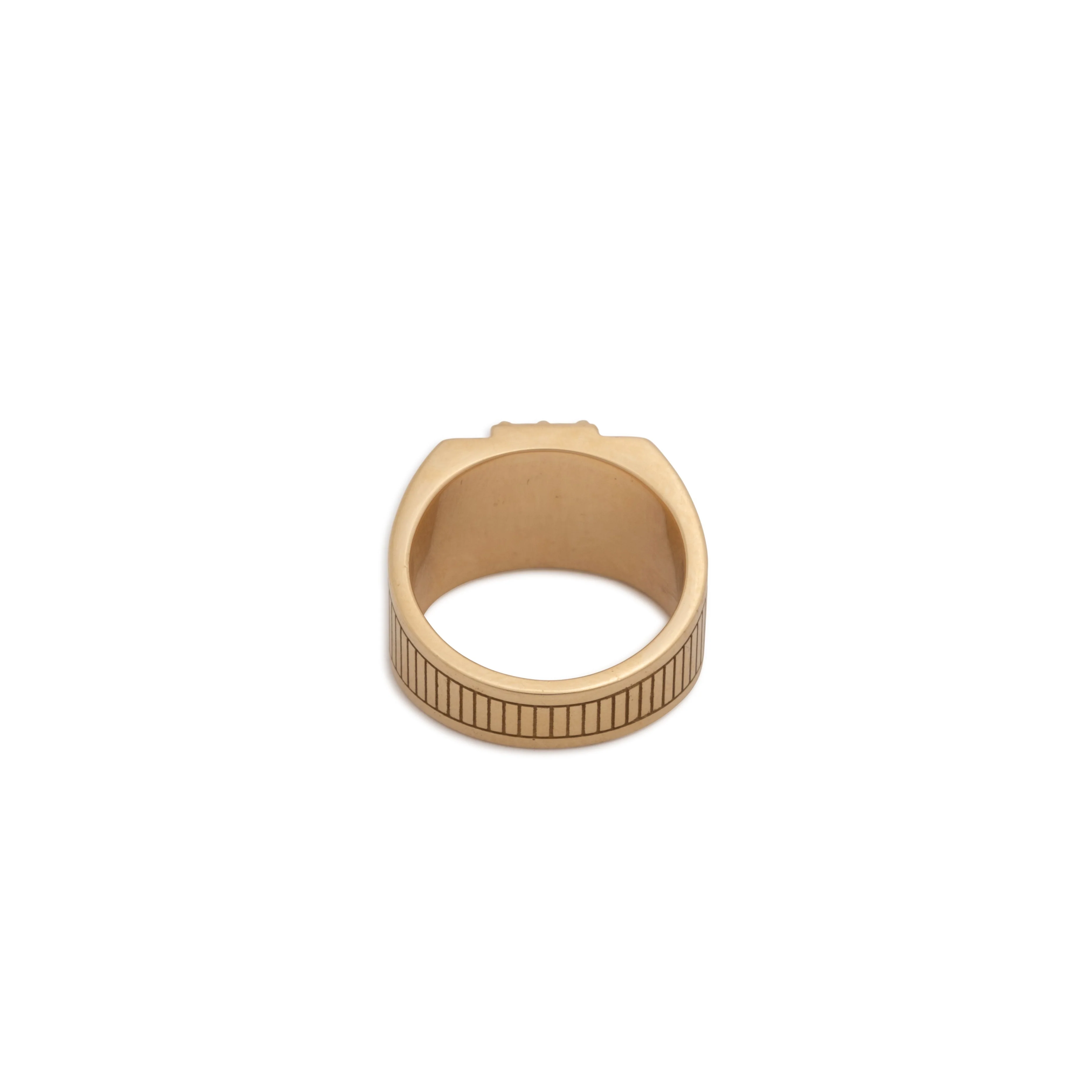 Personalized - True Love | Lovestruck Pierced Initial Pinky Ring | Diamonds, Yellow Gold - Image 3