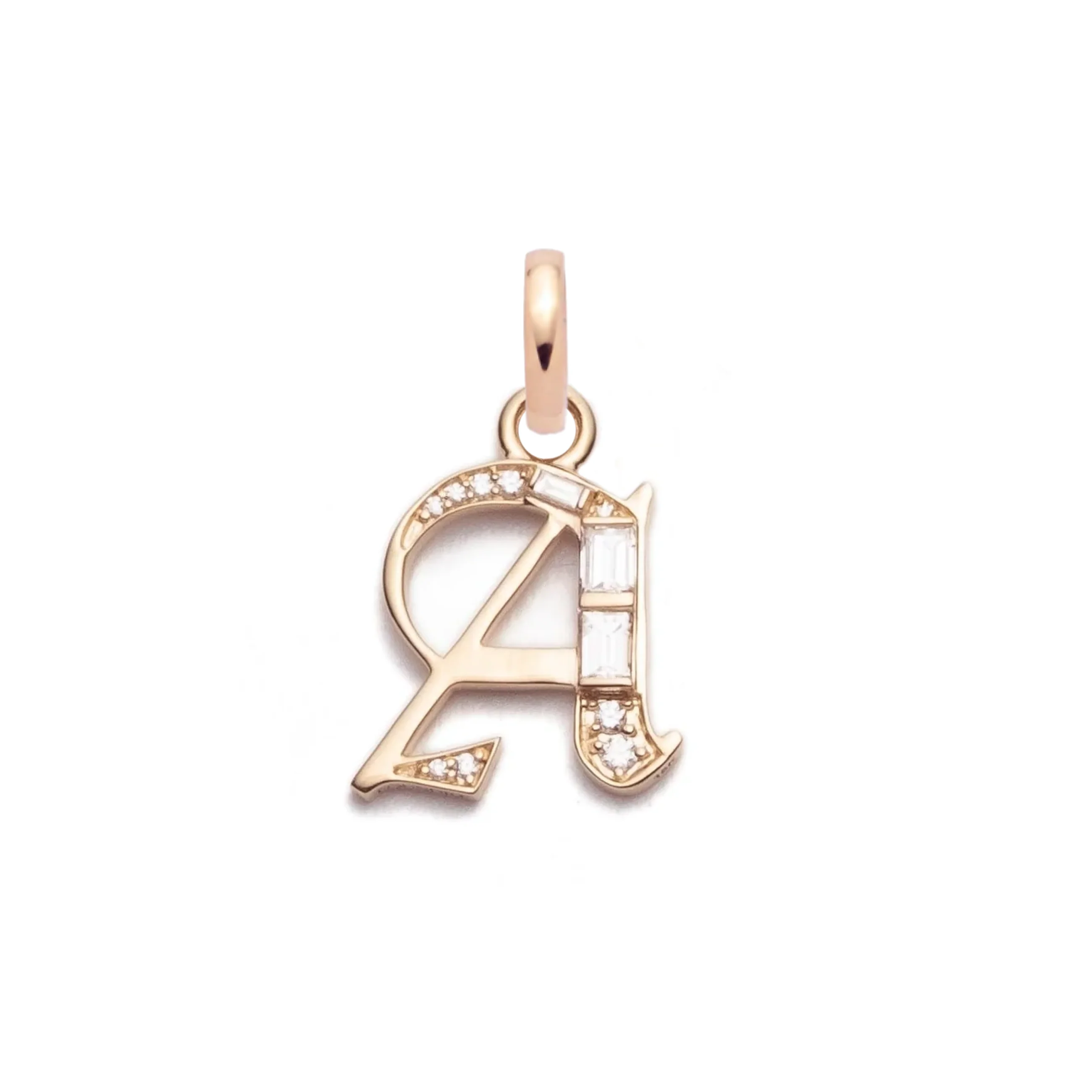 Personalized - Foundation | Diamond Initial Pendant | Diamonds, Yellow Gold - Image 5