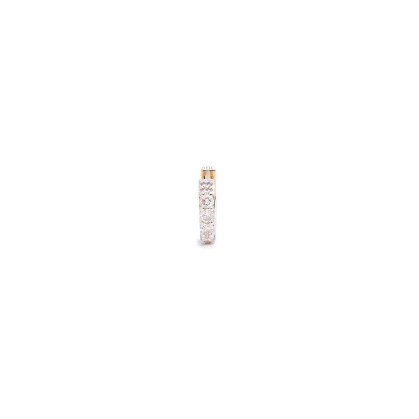 True Love | Pavé Edge Huggie Earring | Diamonds, Yellow Gold - Image 3
