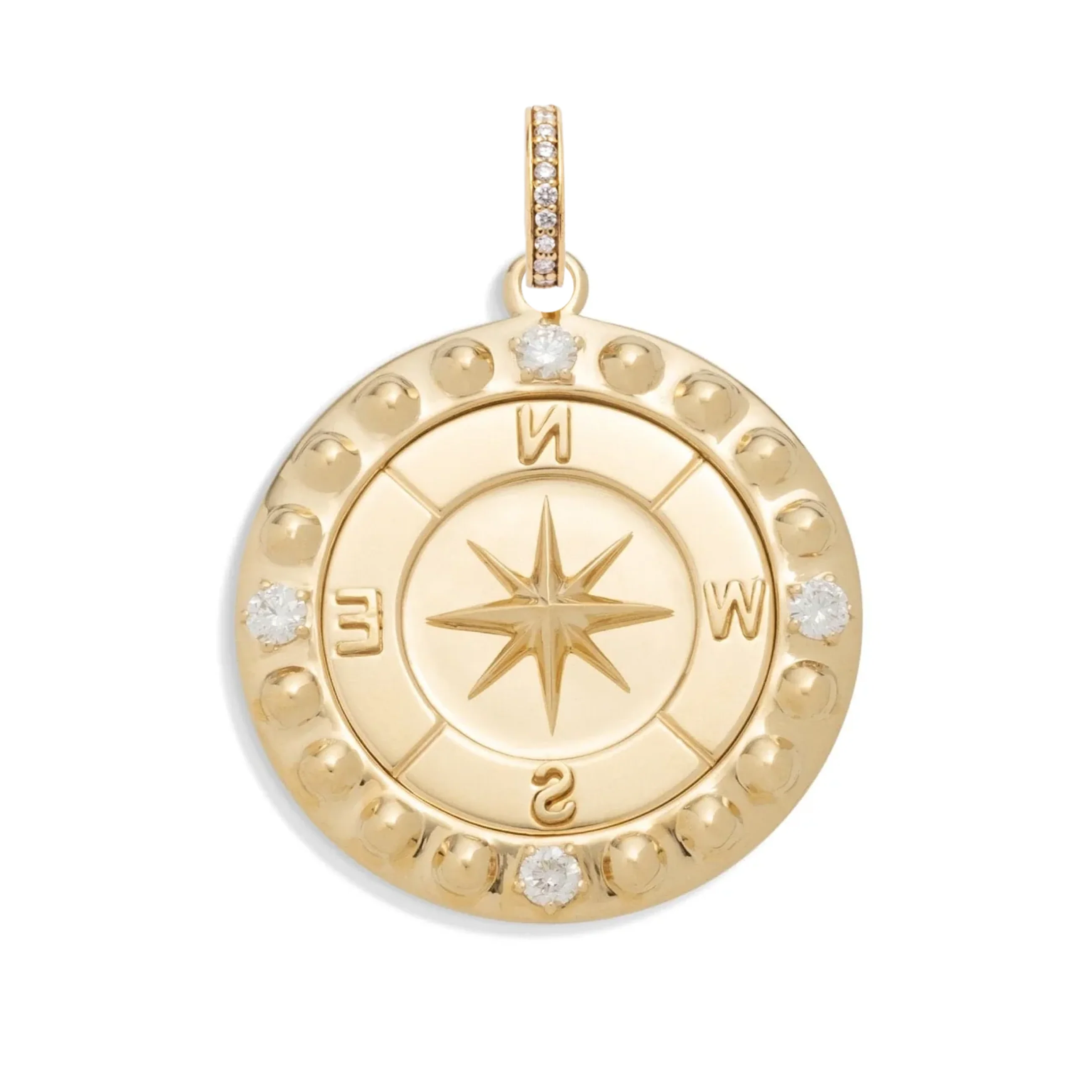 Internal Compass | Large Medallion | Diamonds, Yellow Gold - Image 3