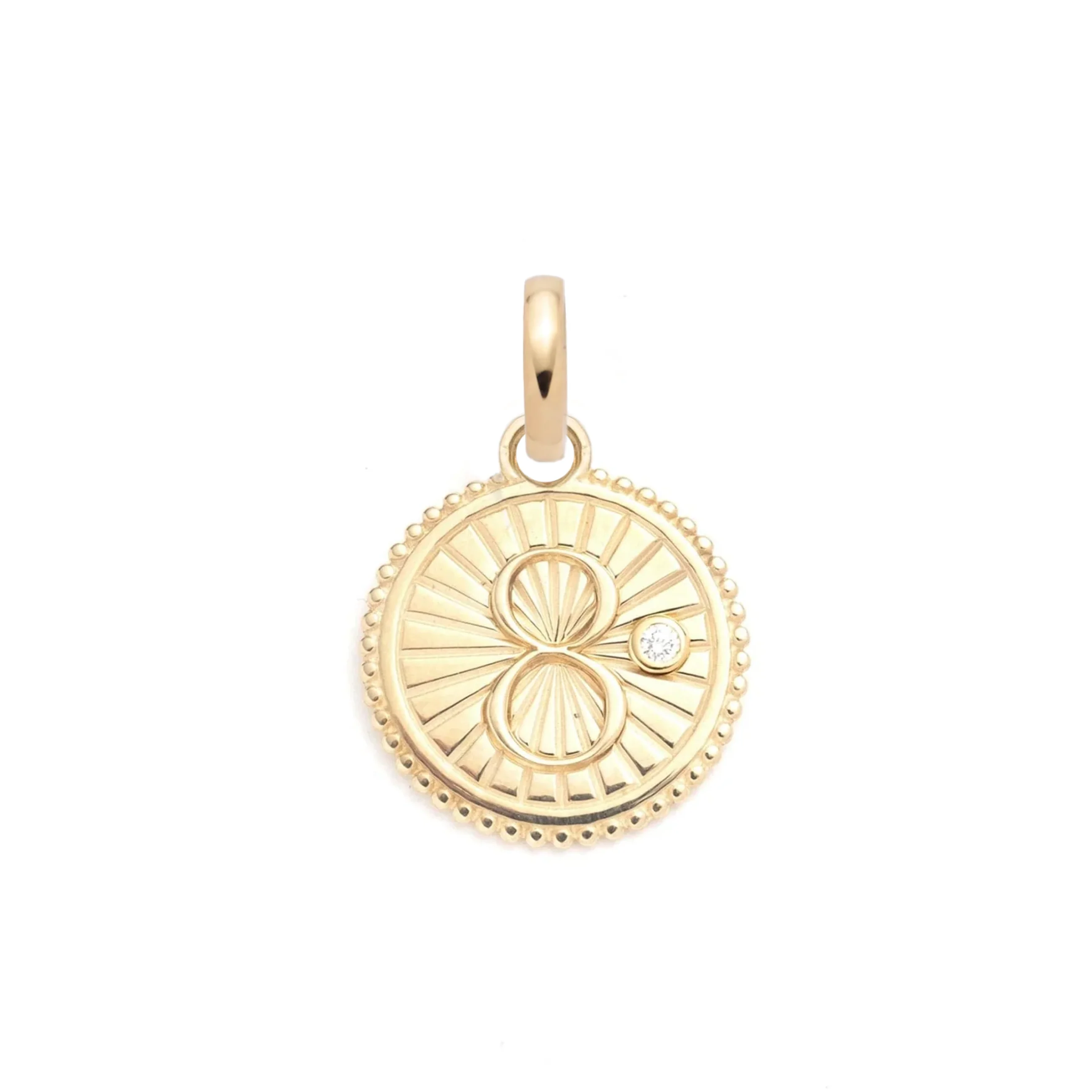 Infinite Gratitude | Karma Baby Medallion | Diamond, Yellow Gold