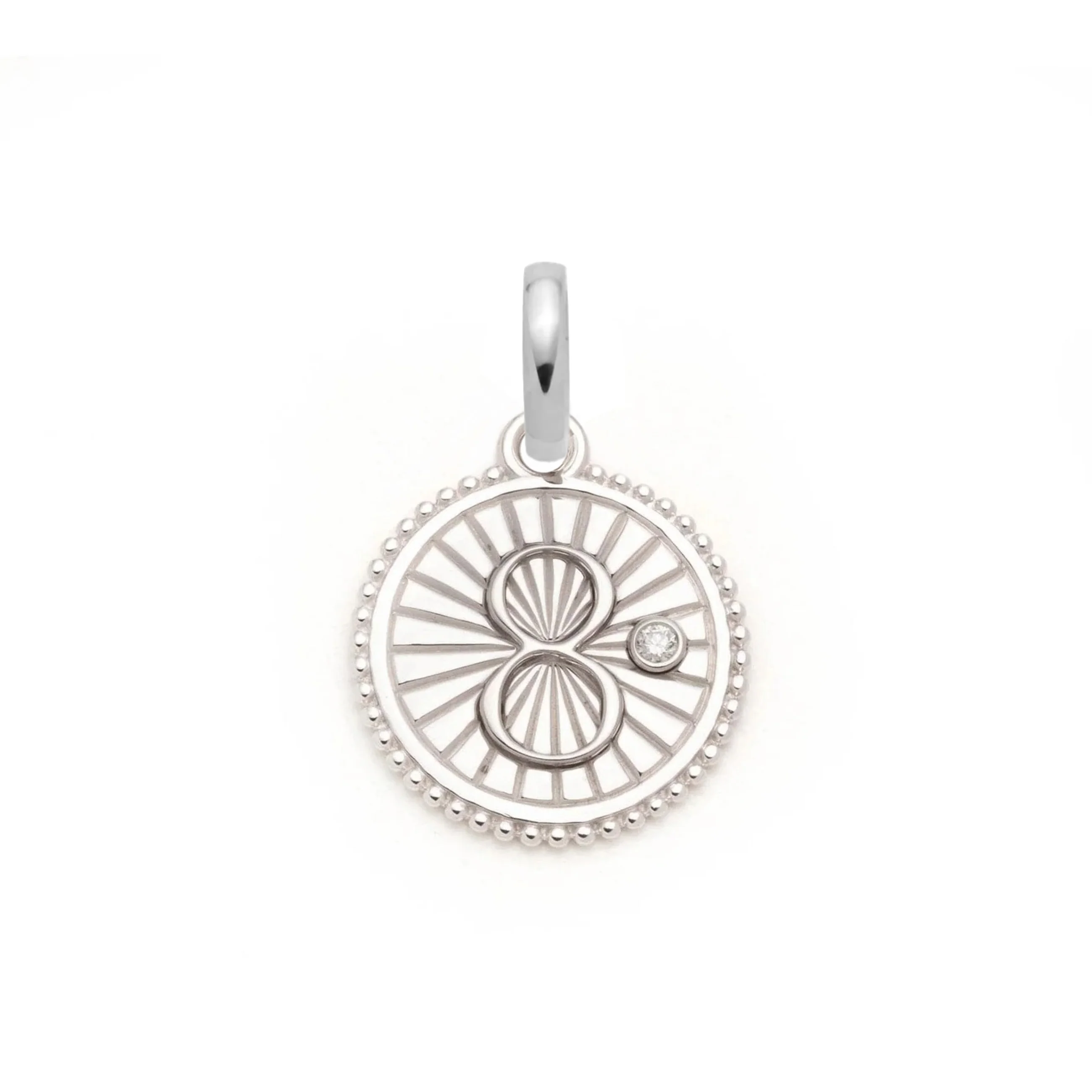 Infinite Gratitude | Karma Baby Medallion | Diamond, Yellow Gold - Image 3