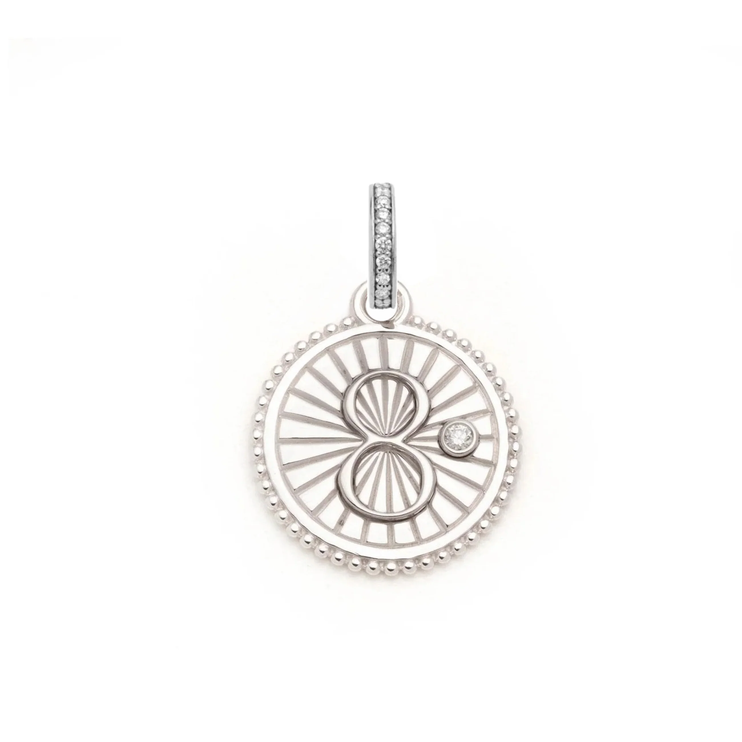 Infinite Gratitude | Karma Baby Medallion | Diamond, Yellow Gold - Image 4