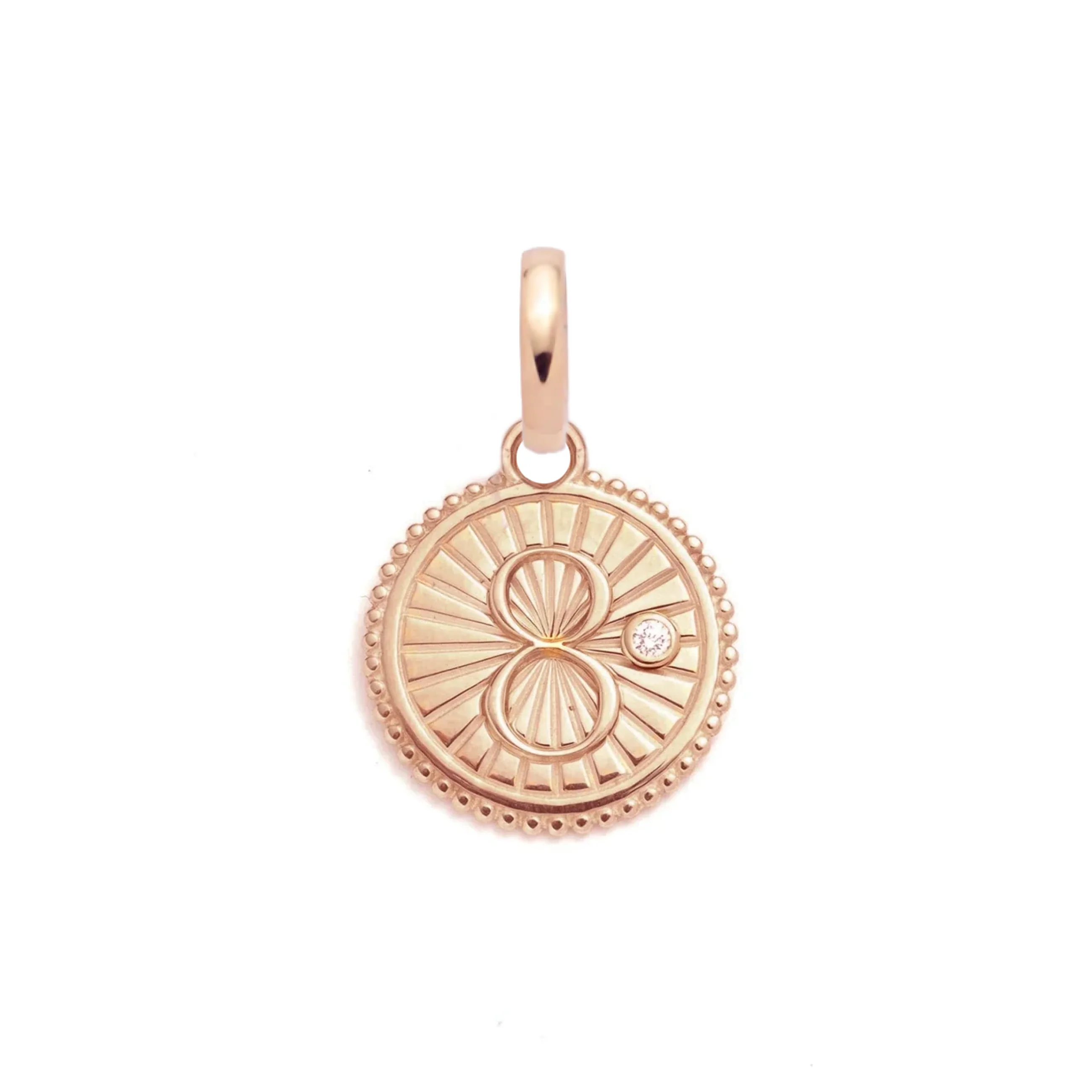 Infinite Gratitude | Karma Baby Medallion | Diamond, Yellow Gold - Image 5