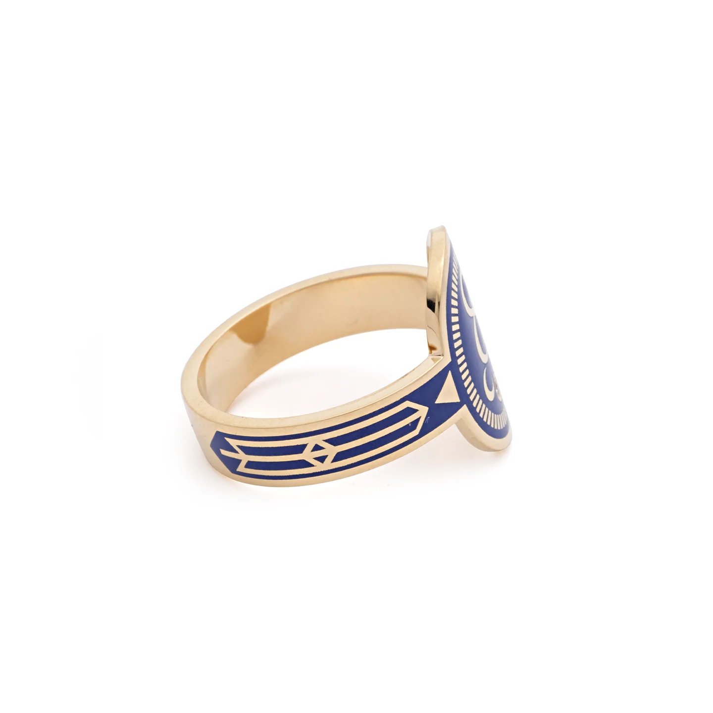Infinite Gratitude | Cigar Band | Blue Ceramic, Diamond, Yellow Gold - Image 3